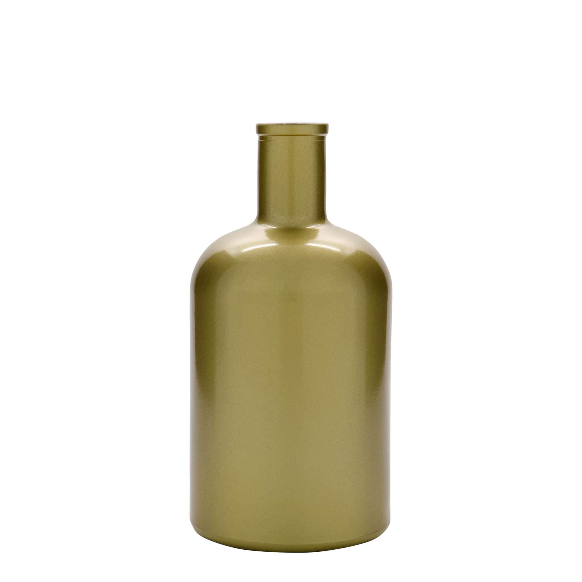 Bottiglia di vetro da 700 ml 'Gerardino', oro, bocca: sughero