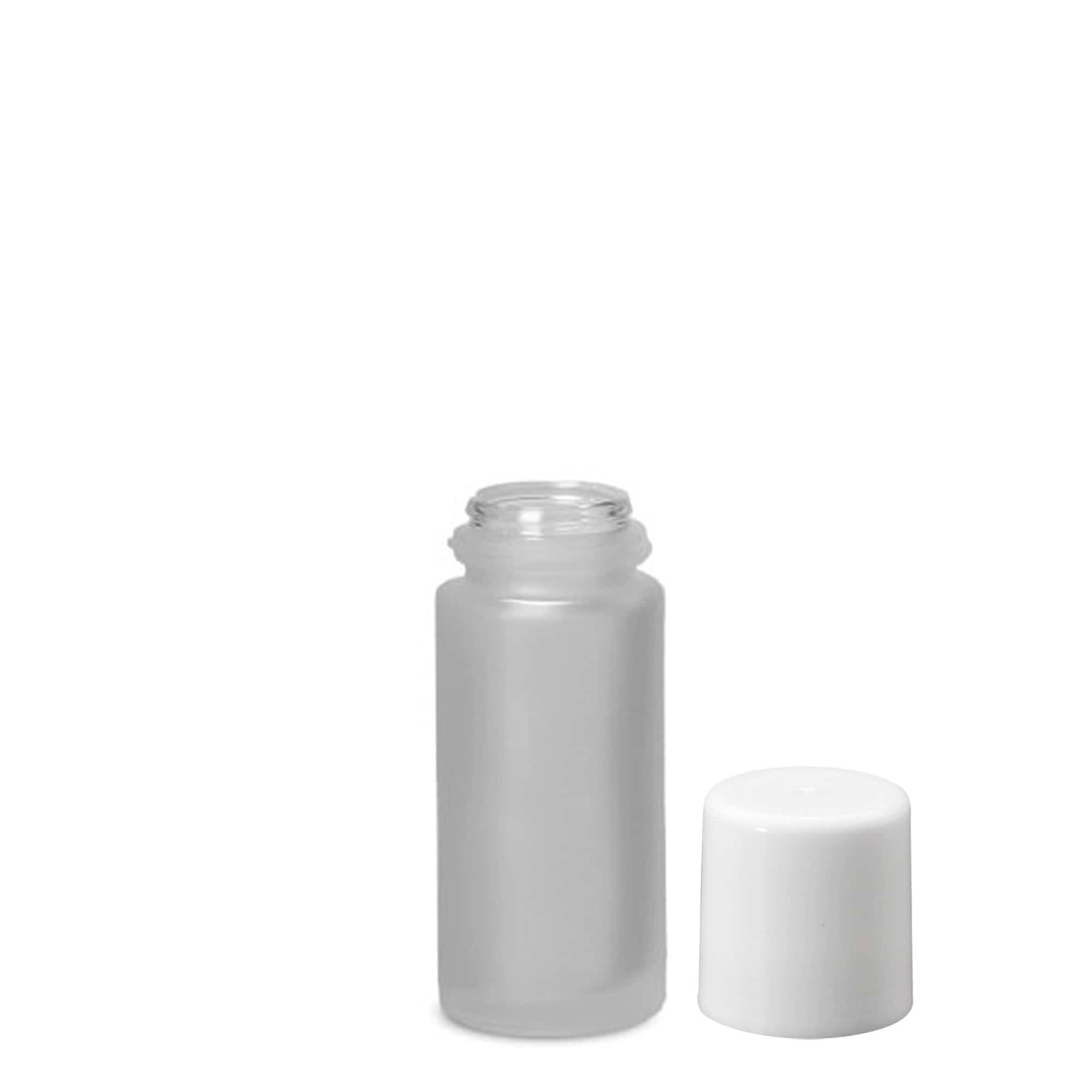 50 ml bottiglia roll-on, vetro, satinato, bocca: chiusura a vite