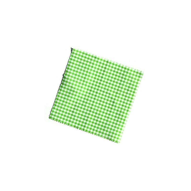 Copri vasetti in stoffa a quadretti 12x12, quadrati, tessuto, verde lime, imboccatura: TO38-TO53