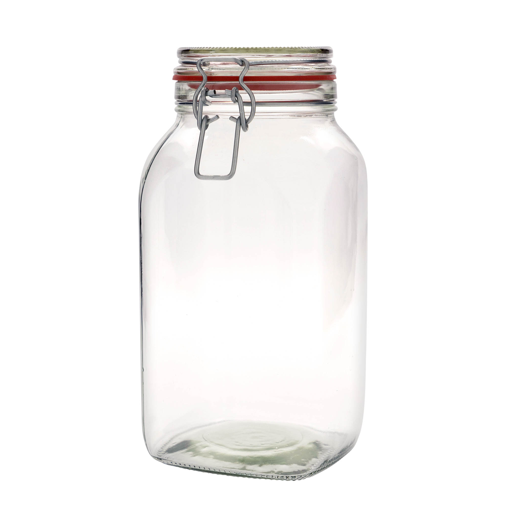 2.590 ml barattolo con chiusura a leva, quadrato, bocca: chiusura a leva