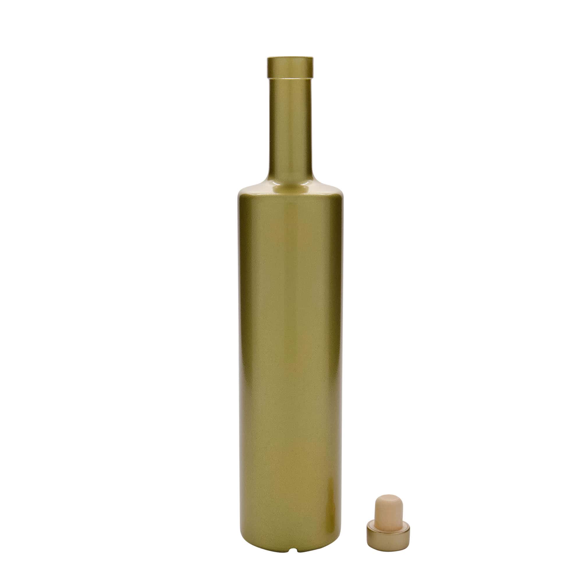 Bottiglia di vetro da 700 ml 'Centurio', oro, bocca: sughero