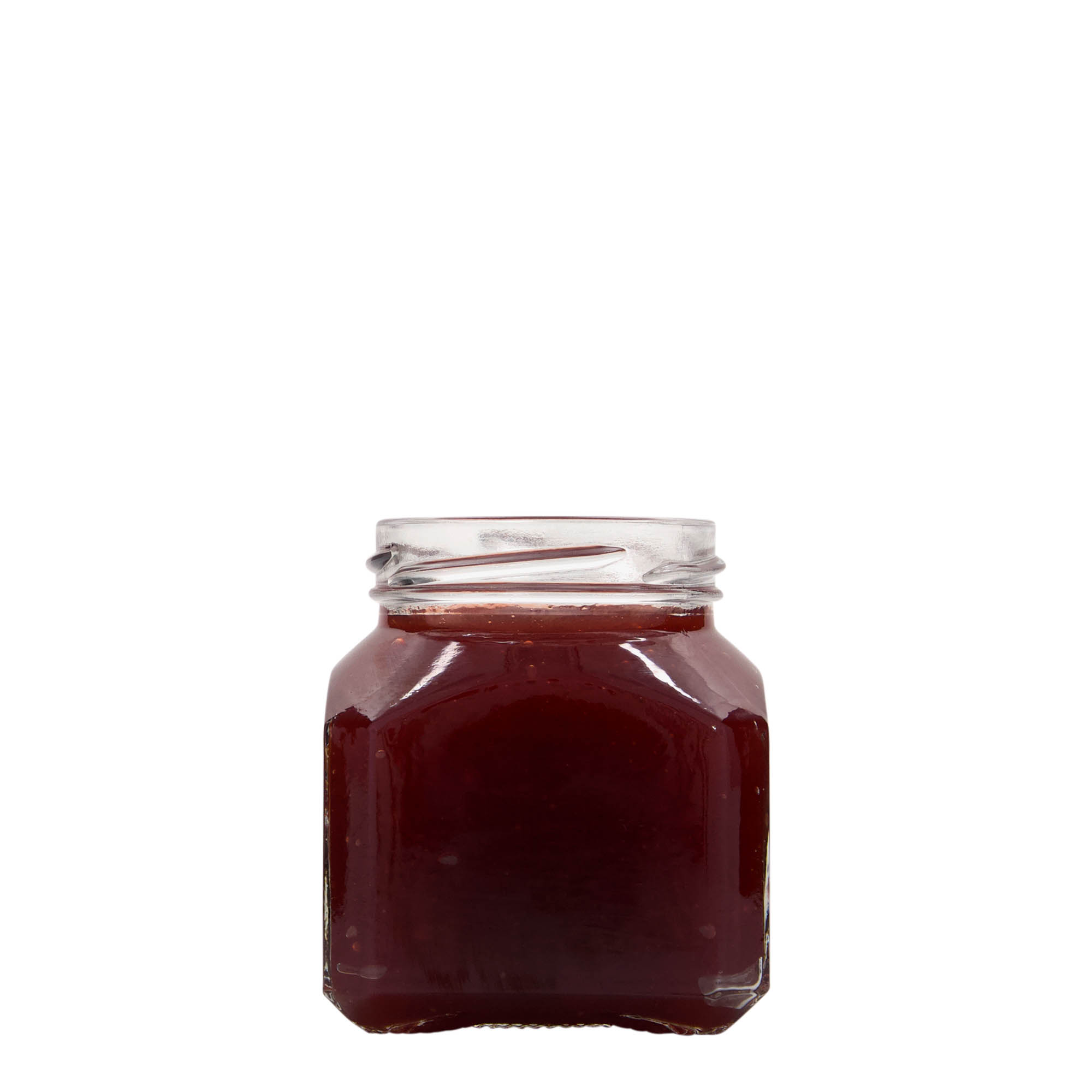 212 ml barattolo quadrato 'Milano', bocca: Twist-Off (TO 58)