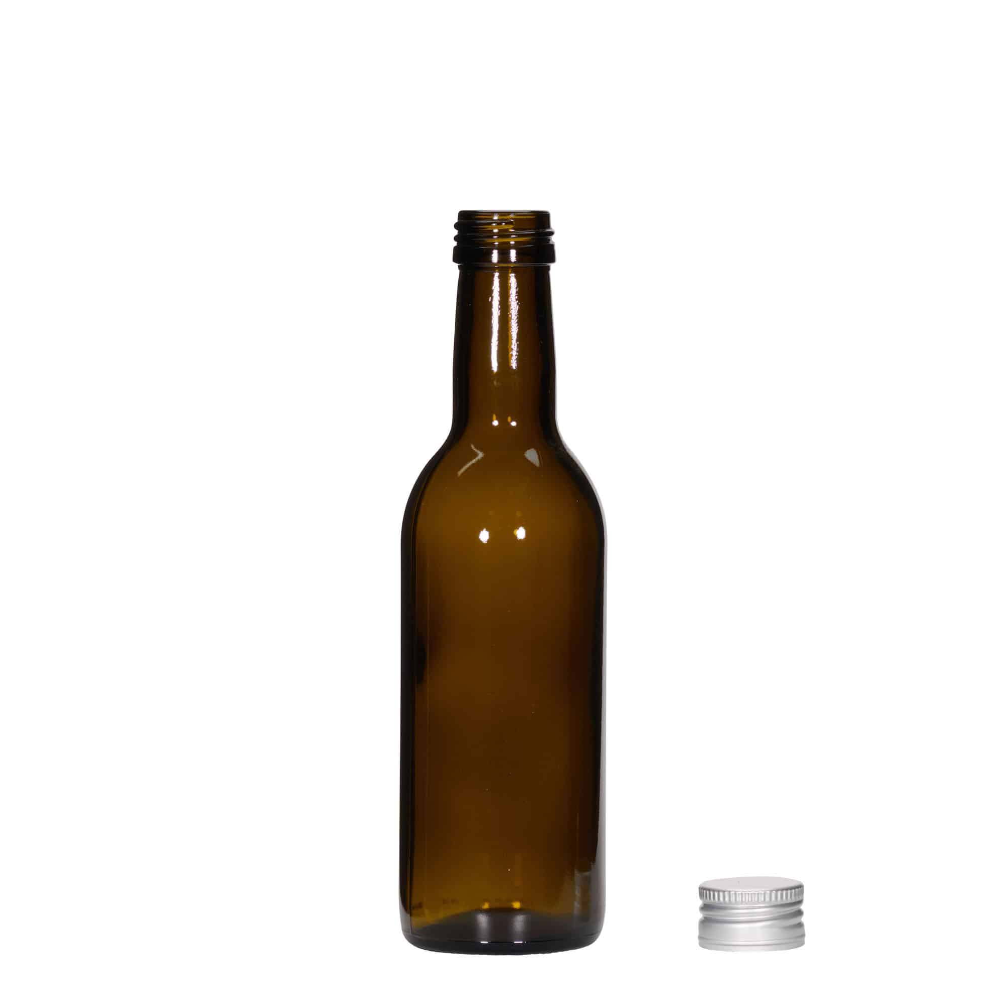 250 ml Bottiglia Bordolese, vetro, verde antico, imboccatura: PP 28