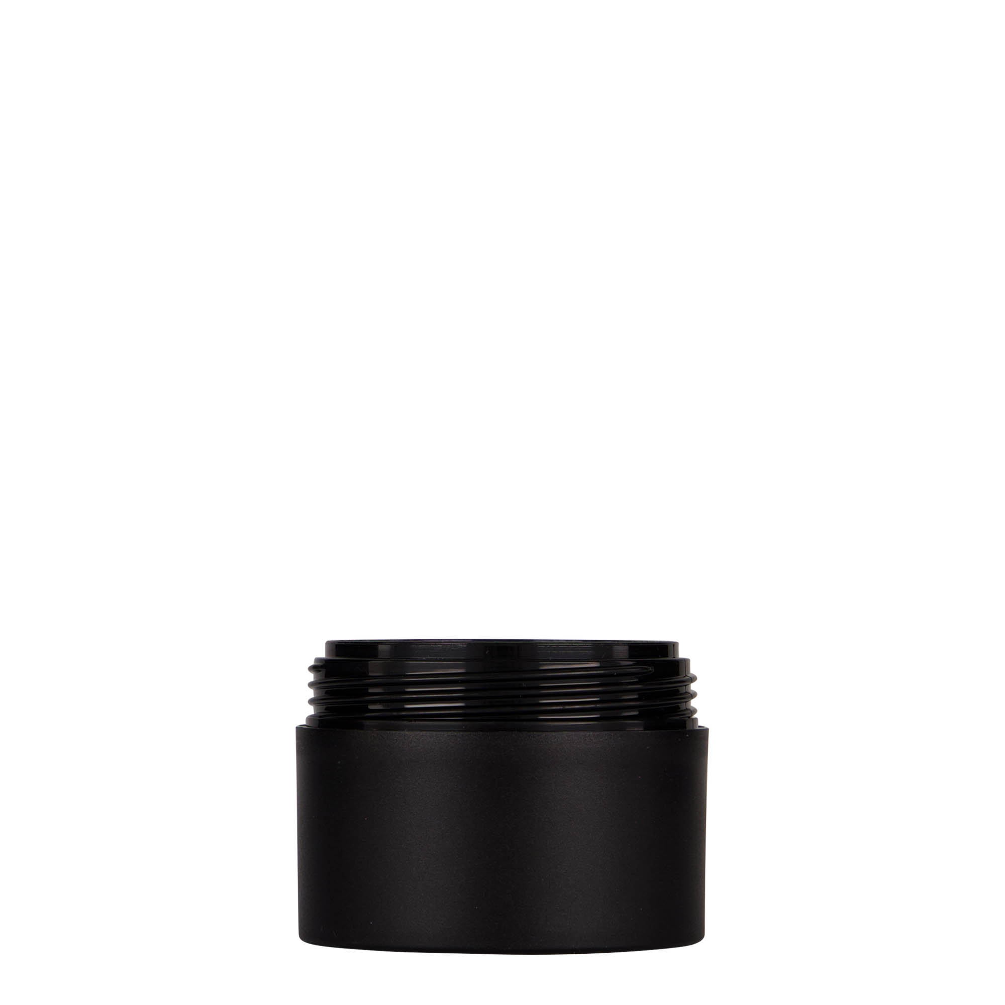 50 ml barattolo di plastica 'Antonella', PP, nero, apertura: chiusura a vite 50 ml barattolo di plastica 'Antonella', PP, nero, apertura: chiusura a vite