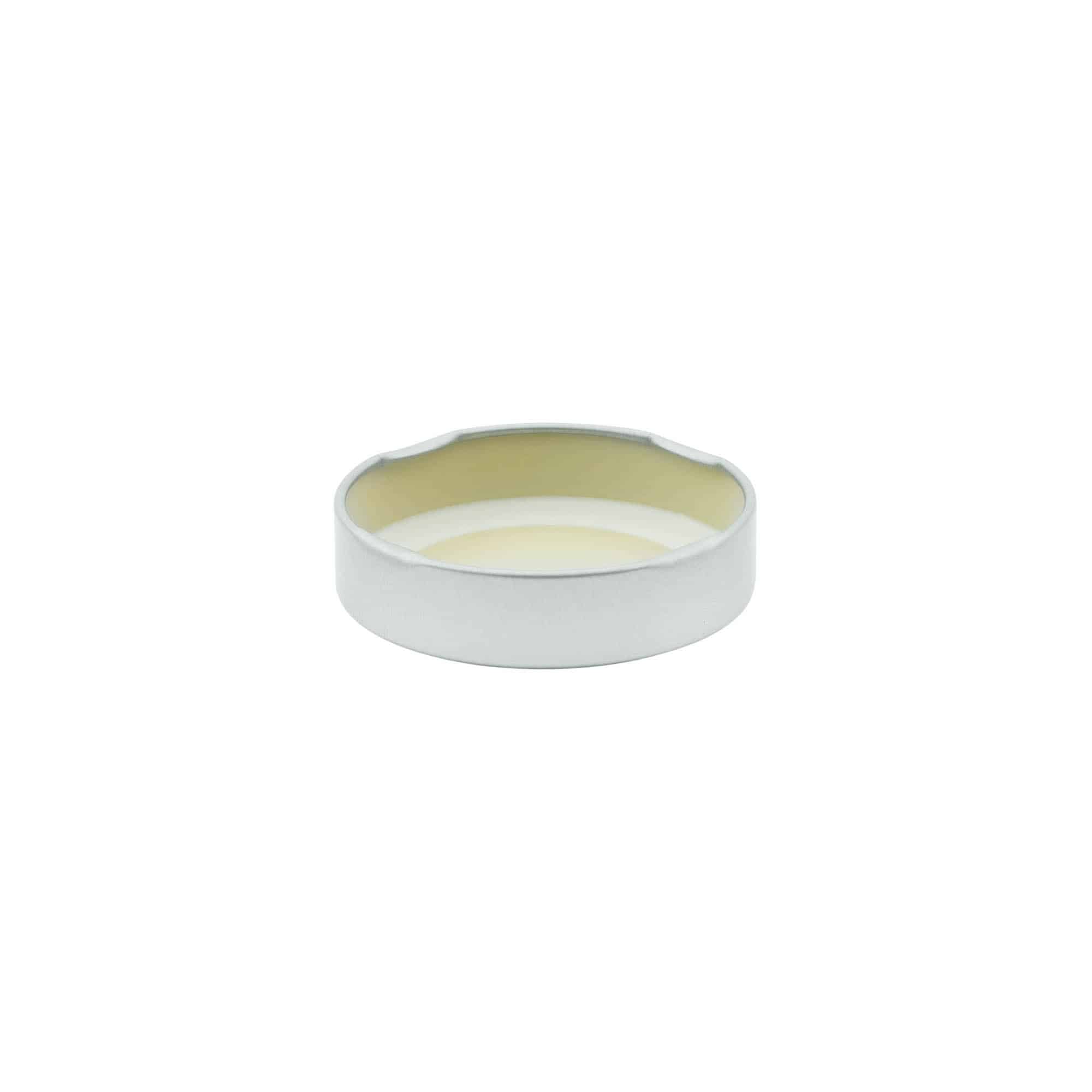 Chiusura Deep-Twist-Off, lamiera bianca, argento, per bocca: Deep-TO 58