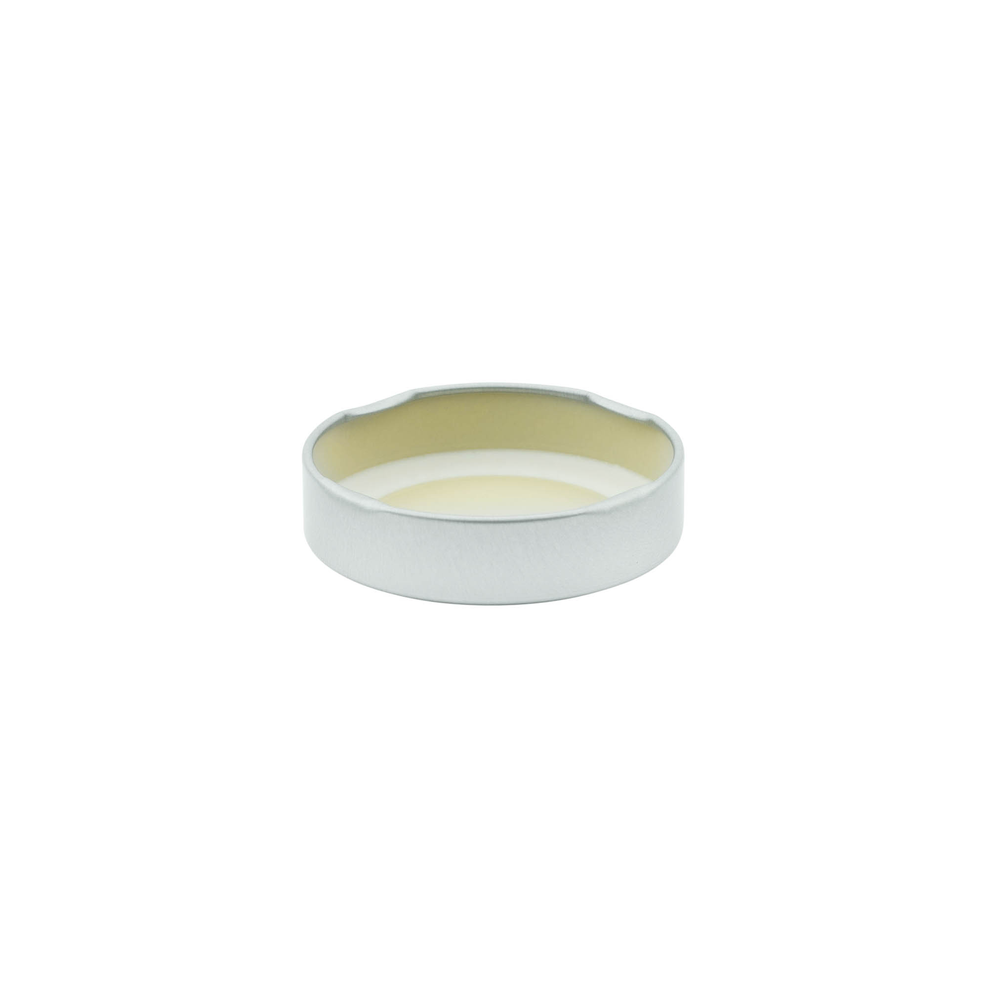 Chiusura Deep-Twist-Off, lamiera bianca, argento, per bocca: Deep-TO 58 Chiusura Deep-Twist-Off, lamiera bianca, argento, per bocca: Deep-TO 58