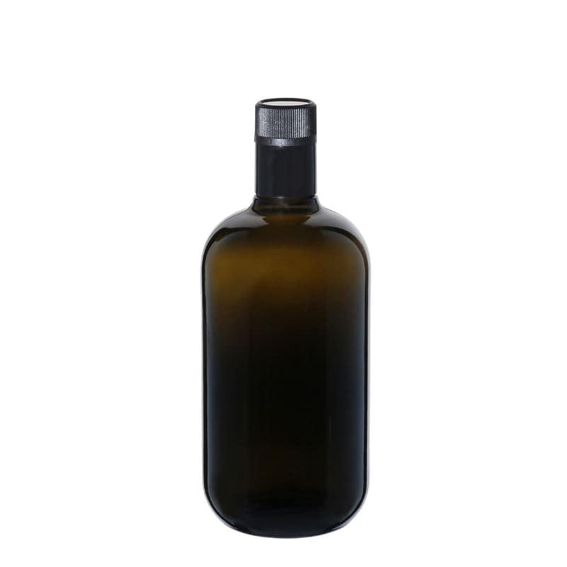 750 ml Bottiglia olio/aceto 'Biolio', vetro, verde antico, imboccatura: DOP