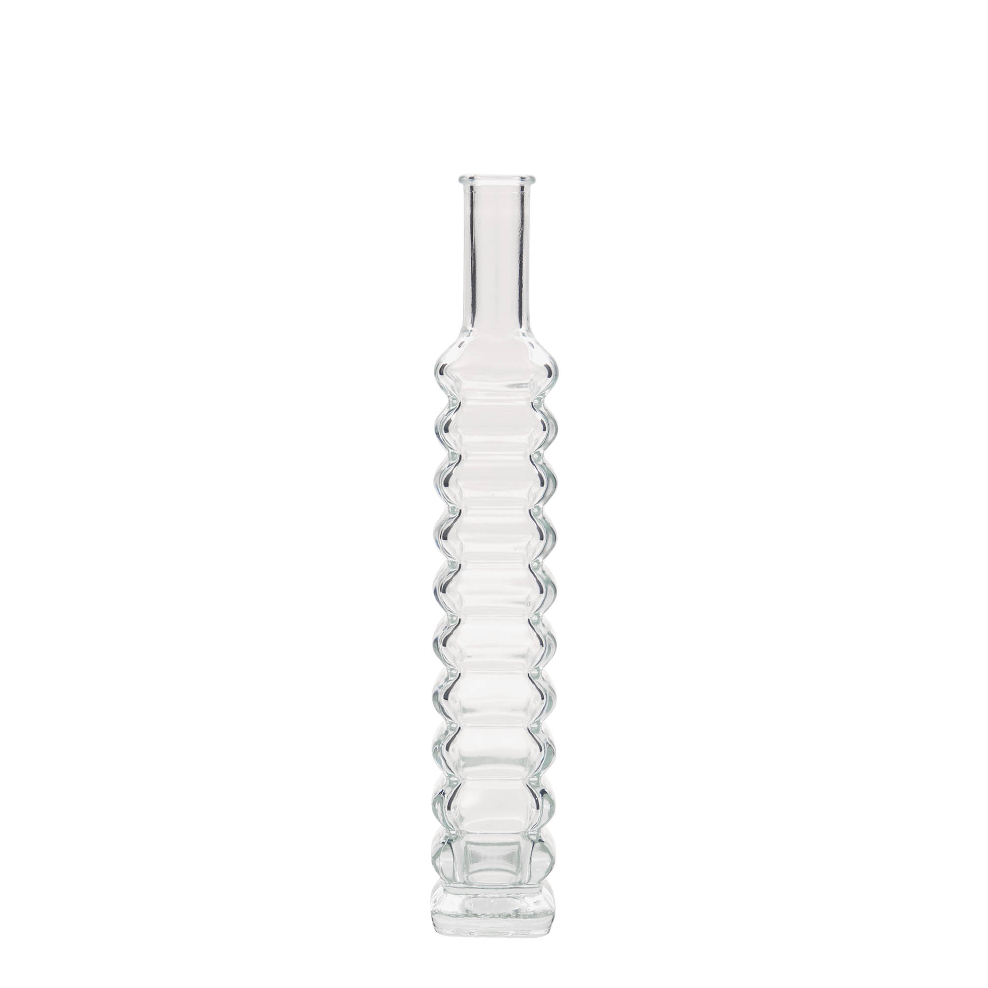 Bottiglia di vetro da 100 ml 'Roma', quadrata, bocca: sughero Bottiglia di vetro da 100 ml 'Roma', quadrata, bocca: sughero