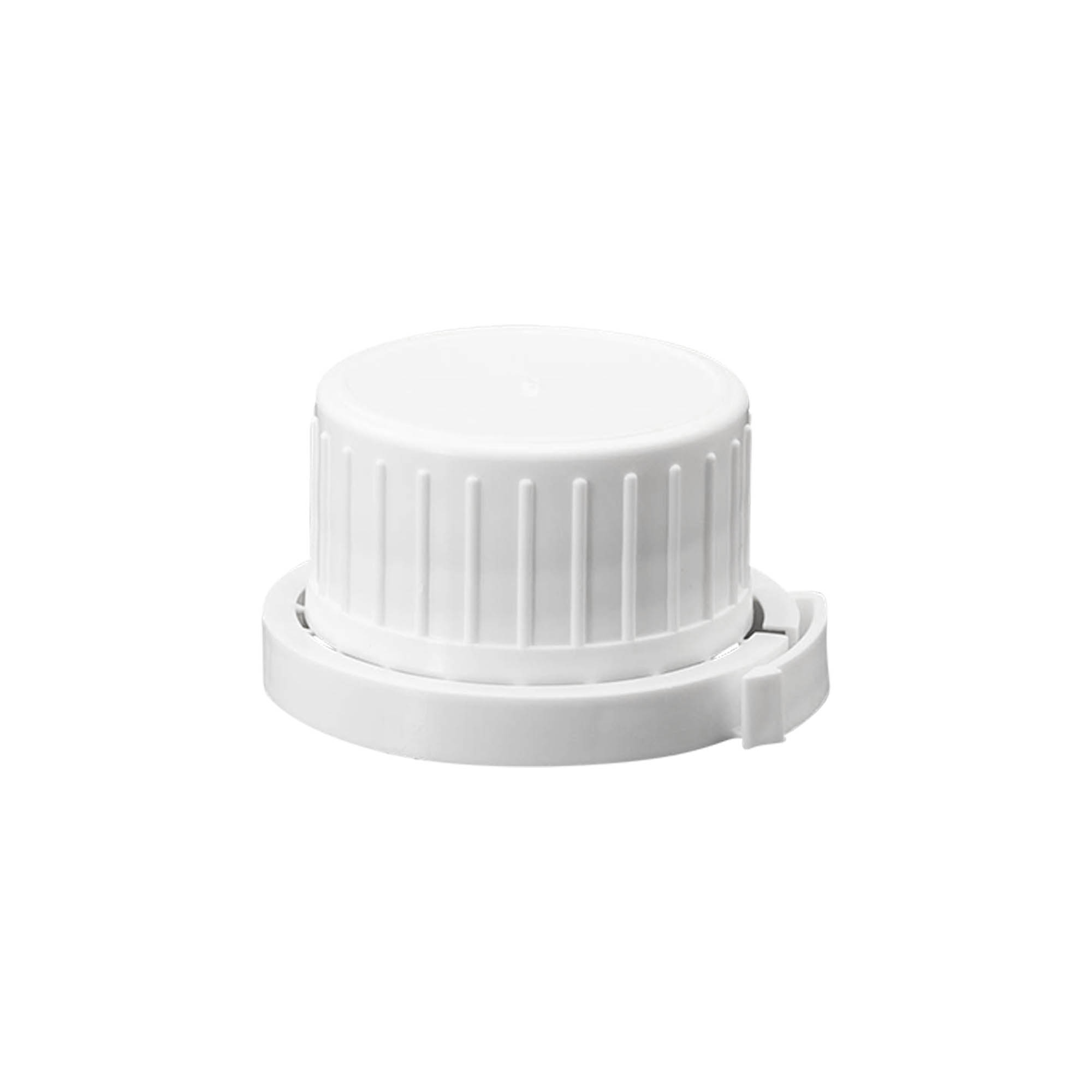 Tappo a vite per bottiglia in alluminio, plastica PP, bianco, per bocca: DIN 32 Tappo a vite per bottiglia in alluminio, plastica PP, bianco, per bocca: DIN 32