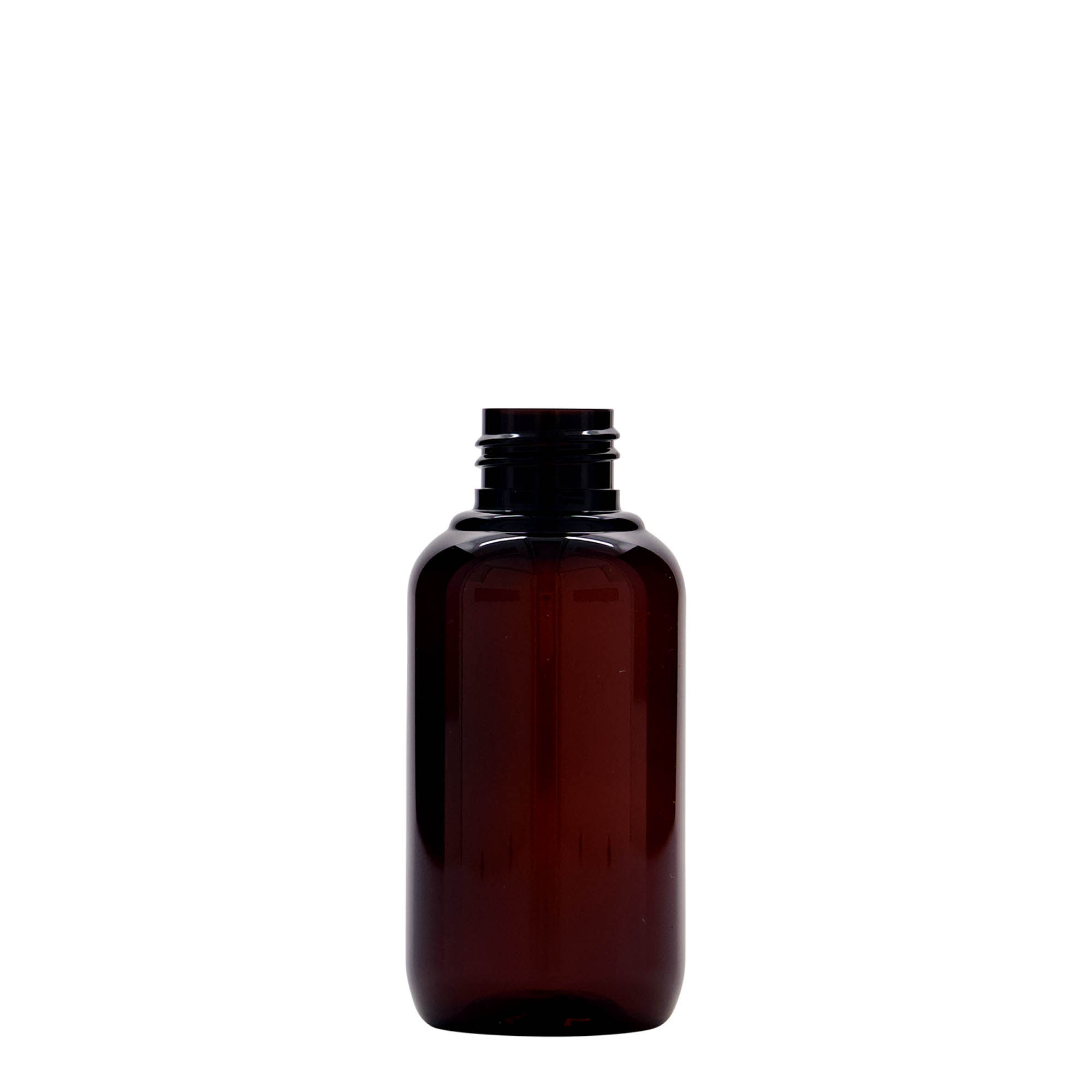Bottiglia in plastica riciclata da 100 ml 'Victor's Best', PCR, marrone, bocca: 24/410