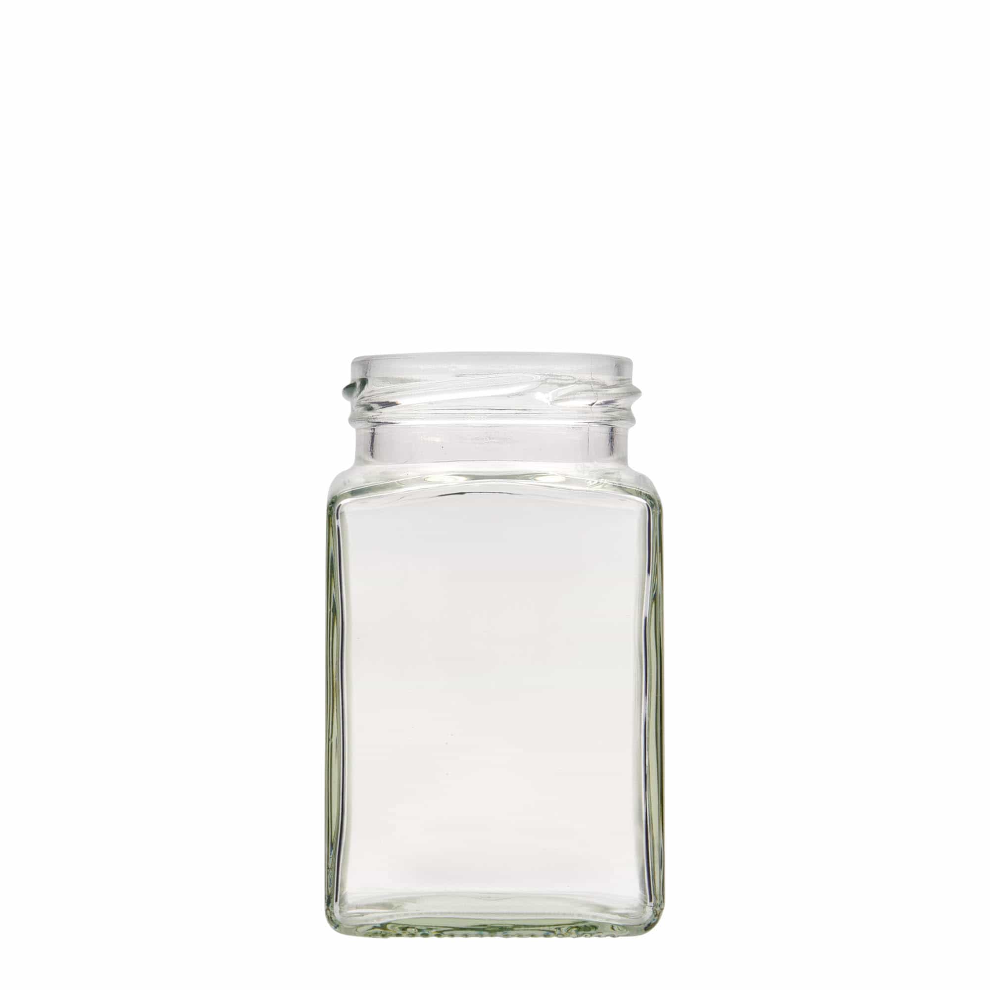 260 ml Vasetto quadrato, vetro, imboccatura: Twist-Off (TO 58) 260 ml Vasetto quadrato, vetro, imboccatura: Twist-Off (TO 58)
