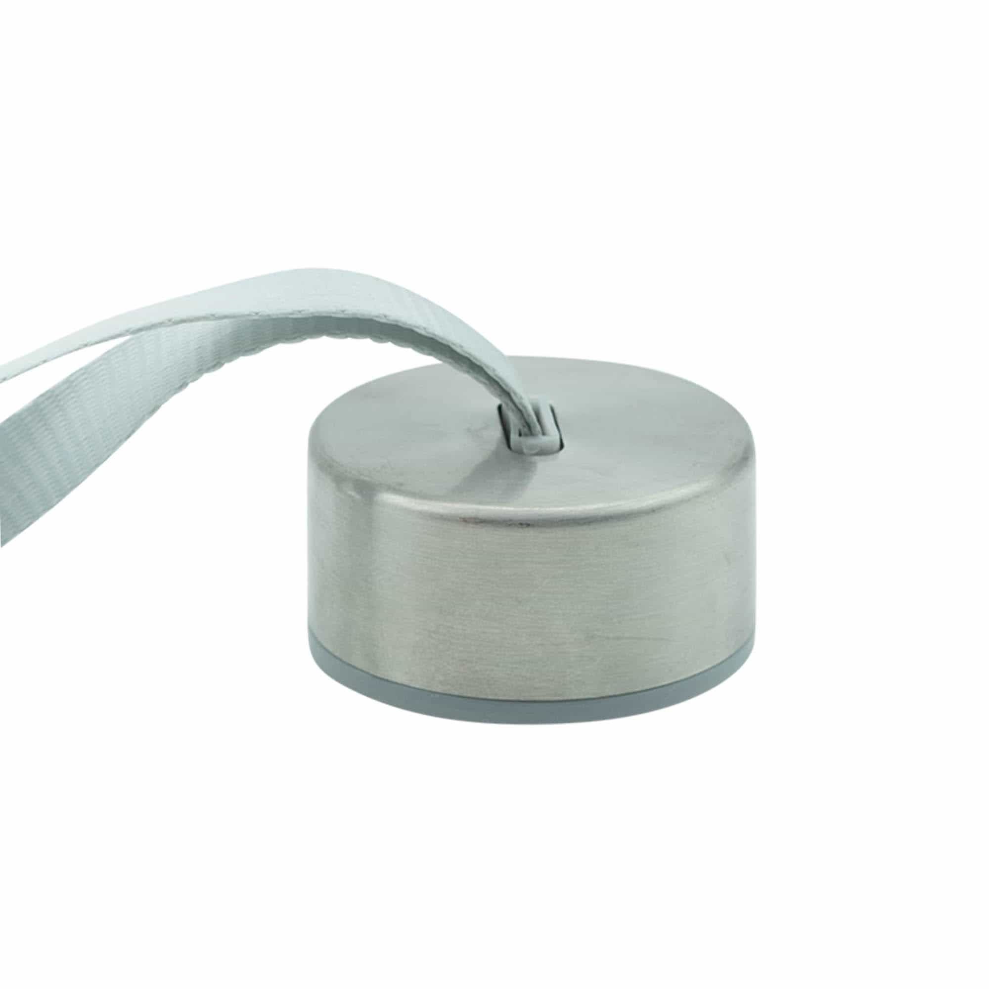 Coperchio a vite 'Perseus' con nastro per appendere, metallo, argento Coperchio a vite 'Perseus' con nastro per appendere, metallo, argento