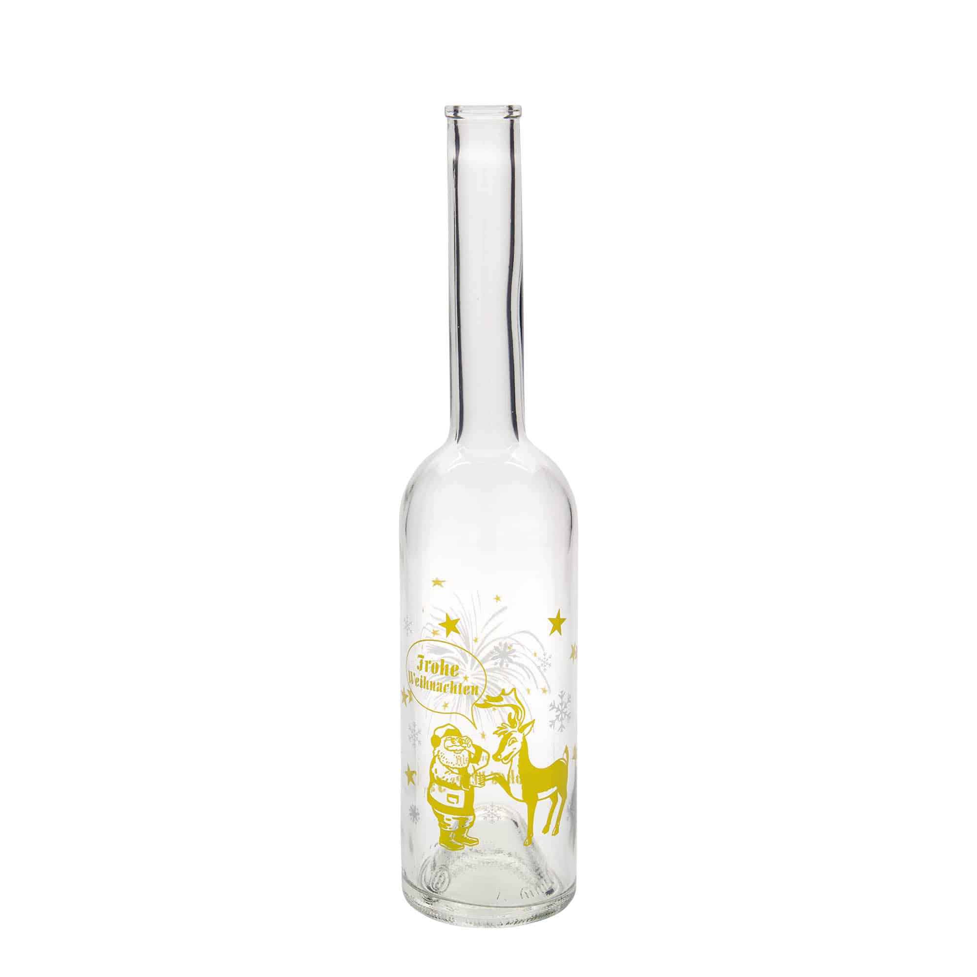 Bottiglia di vetro da 500 ml 'Opera', motivo: Fuochi d'artificio, bocca: tappo di sughero Bottiglia di vetro da 500 ml 'Opera', motivo: Fuochi d'artificio, bocca: tappo di sughero