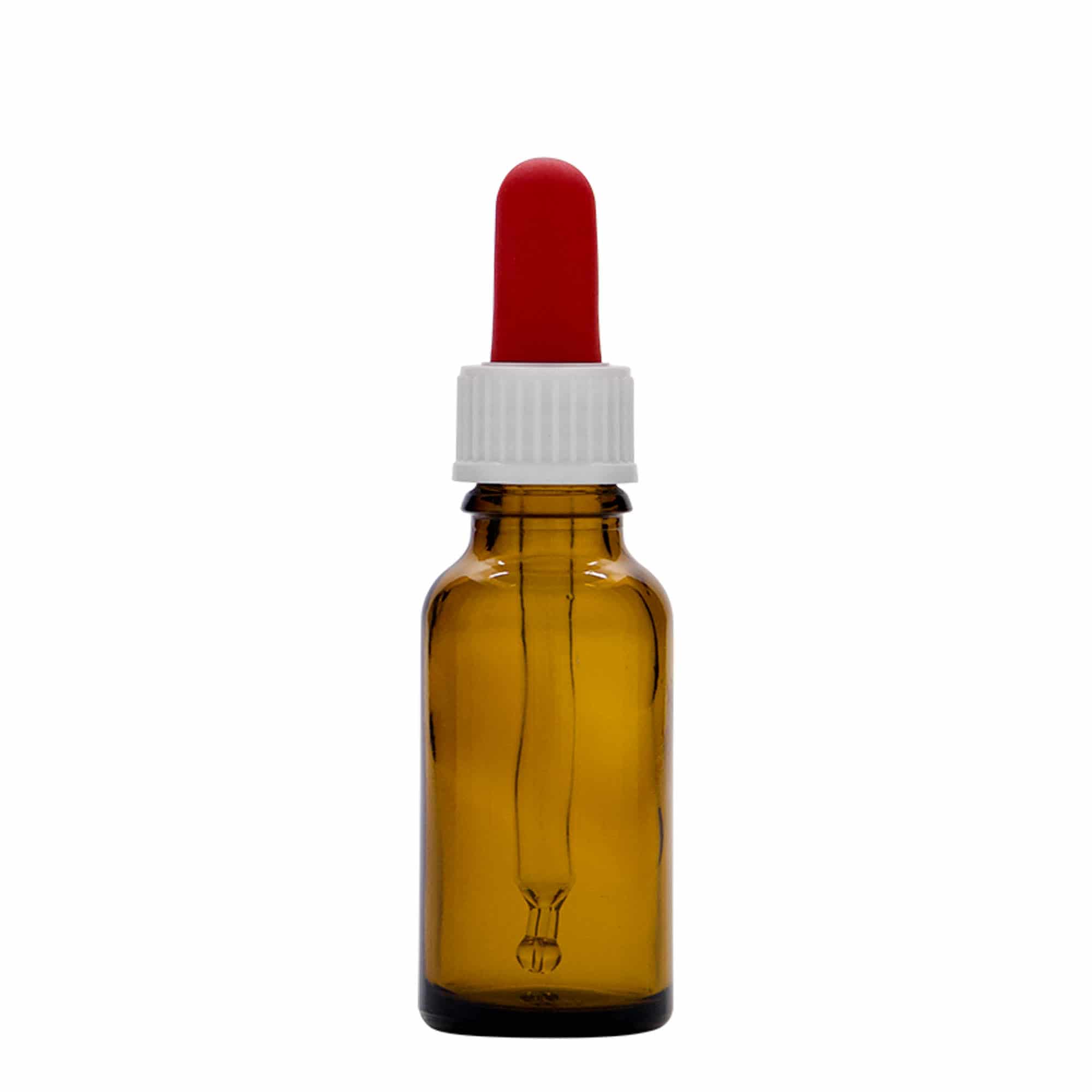 Flacone con contagocce 20 ml medicina, vetro, marrone, bocca: DIN 18