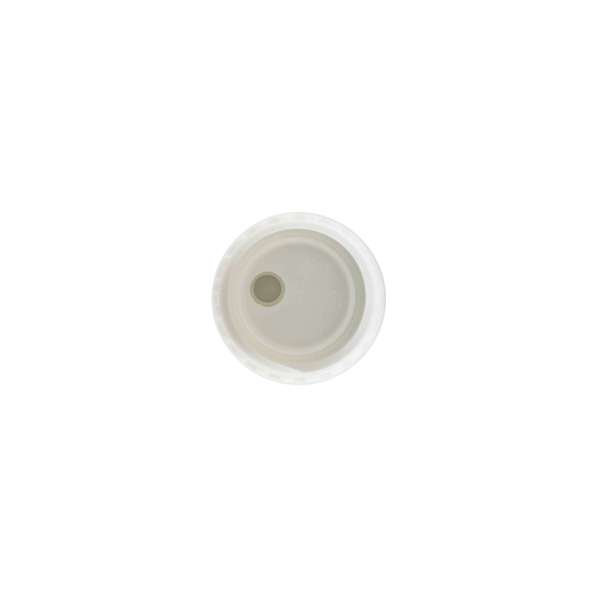 Tappo a vite Disc Top, plastica PP, bianco, per bocca: 24/410