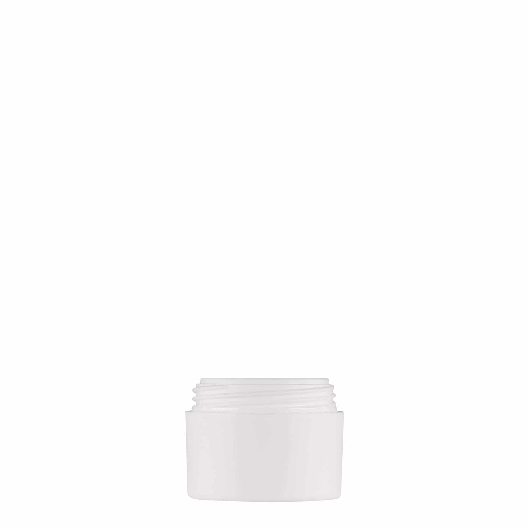 5 ml vasetto in plastica 'Antonella', PP, bianco, apertura: chiusura a vite