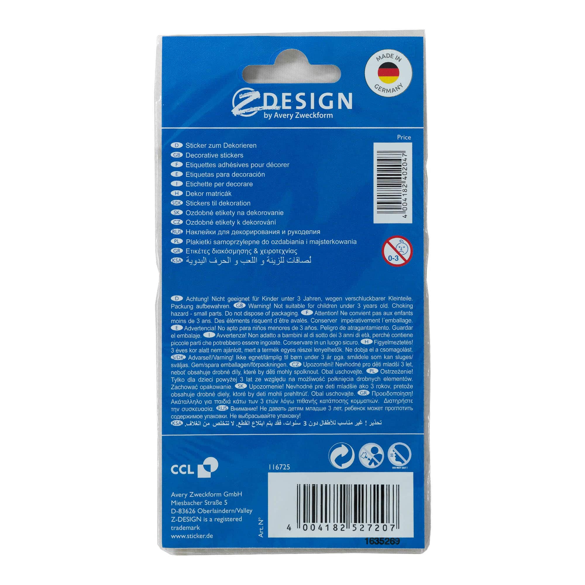 Adesivi Zweckform 'Natale', carta, oro-argento Adesivi Zweckform 'Natale', carta, oro-argento