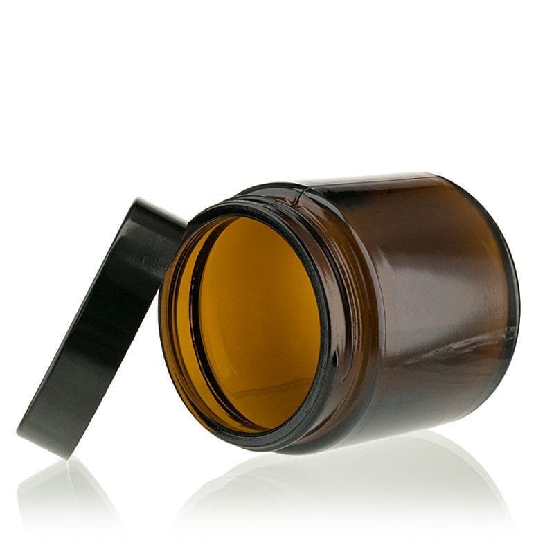 120 ml Contenitore cosmetico 'Brown Line', vetro, marrone, imboccatura: a vite
