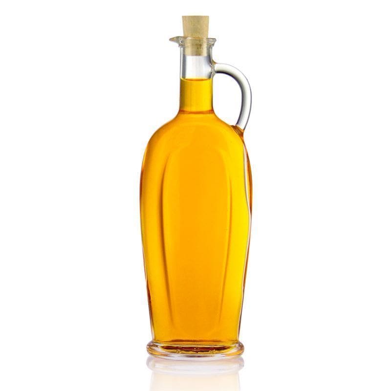 Bottiglia di vetro da 500 ml 'Eleganta', ovale, bocca: sughero