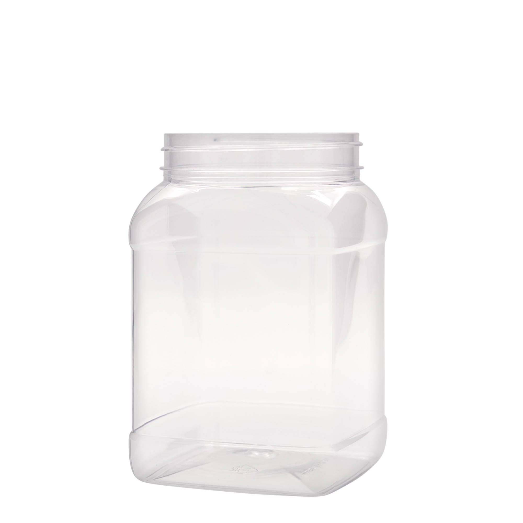1.500 ml barattolo PET 'Dana', quadrato, plastica, bocca: 100/400