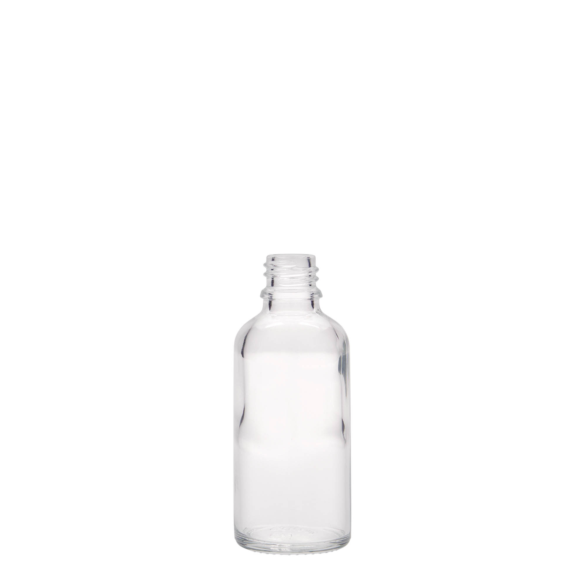 50 ml bottiglia medicinale, vetro, bocca: DIN 18