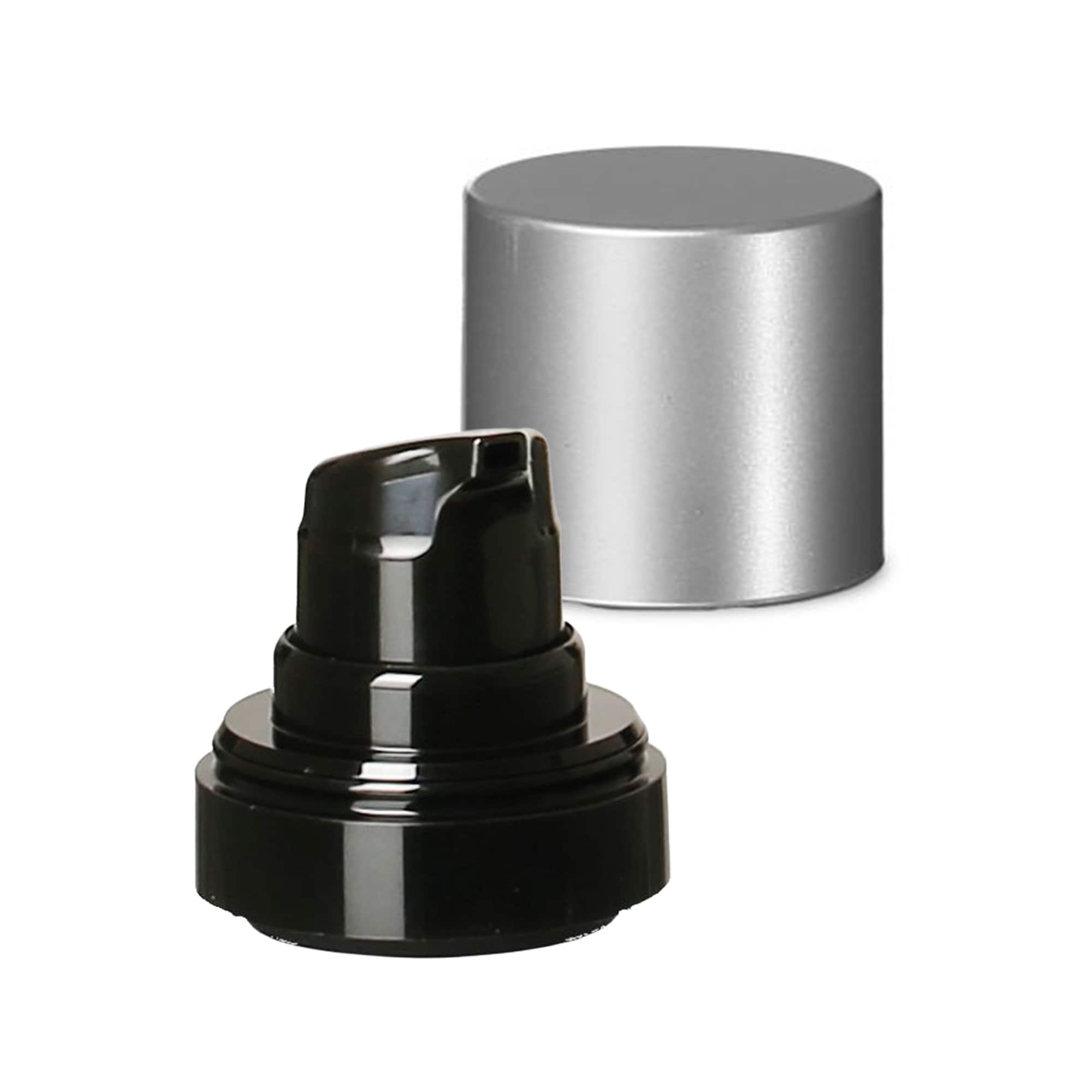 Testina pompa dosatrice airless 'Micro', plastica PP, nera