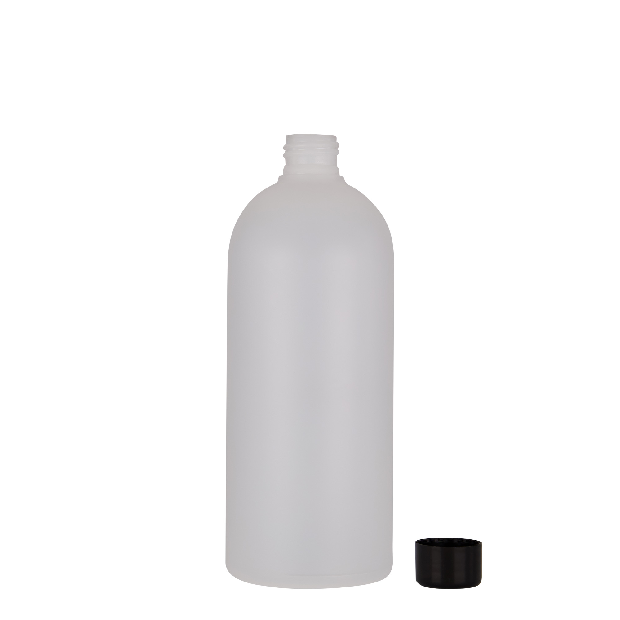 Bottiglia in plastica da 500 ml 'Tuffy', HDPE, naturale, bocca: 24/410