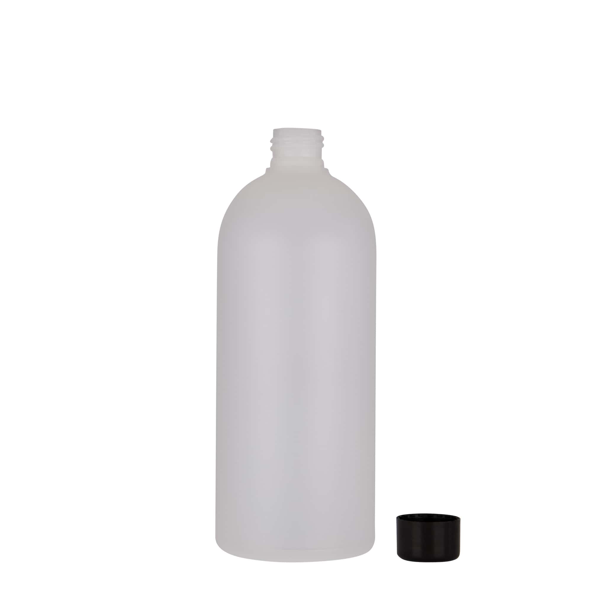 Bottiglia in plastica da 500 ml 'Tuffy', HDPE, naturale, bocca: 24/410