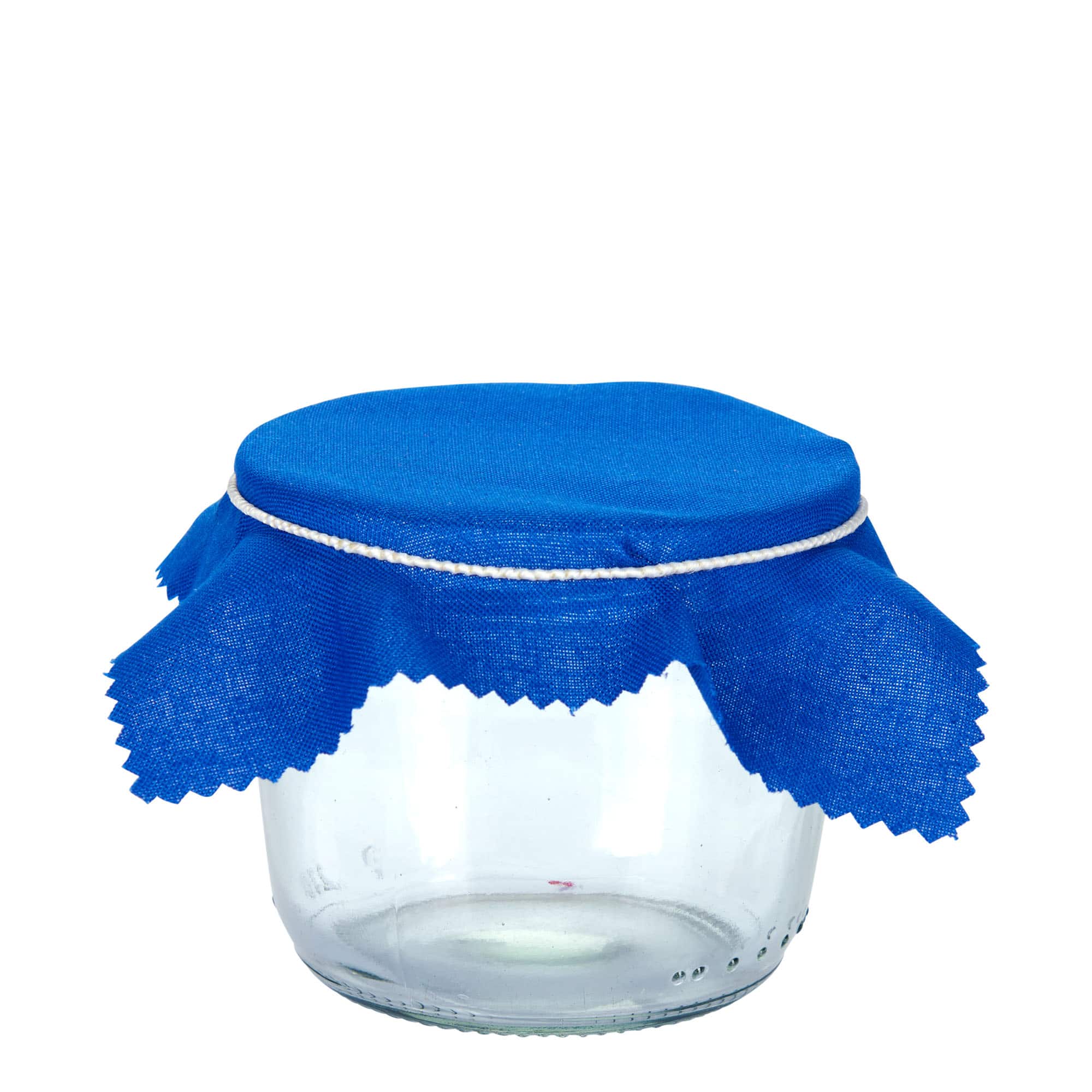 Copri vasetti in stoffa 12x12, quadrati, tessuto, blu scuro, imboccatura: TO38-TO53