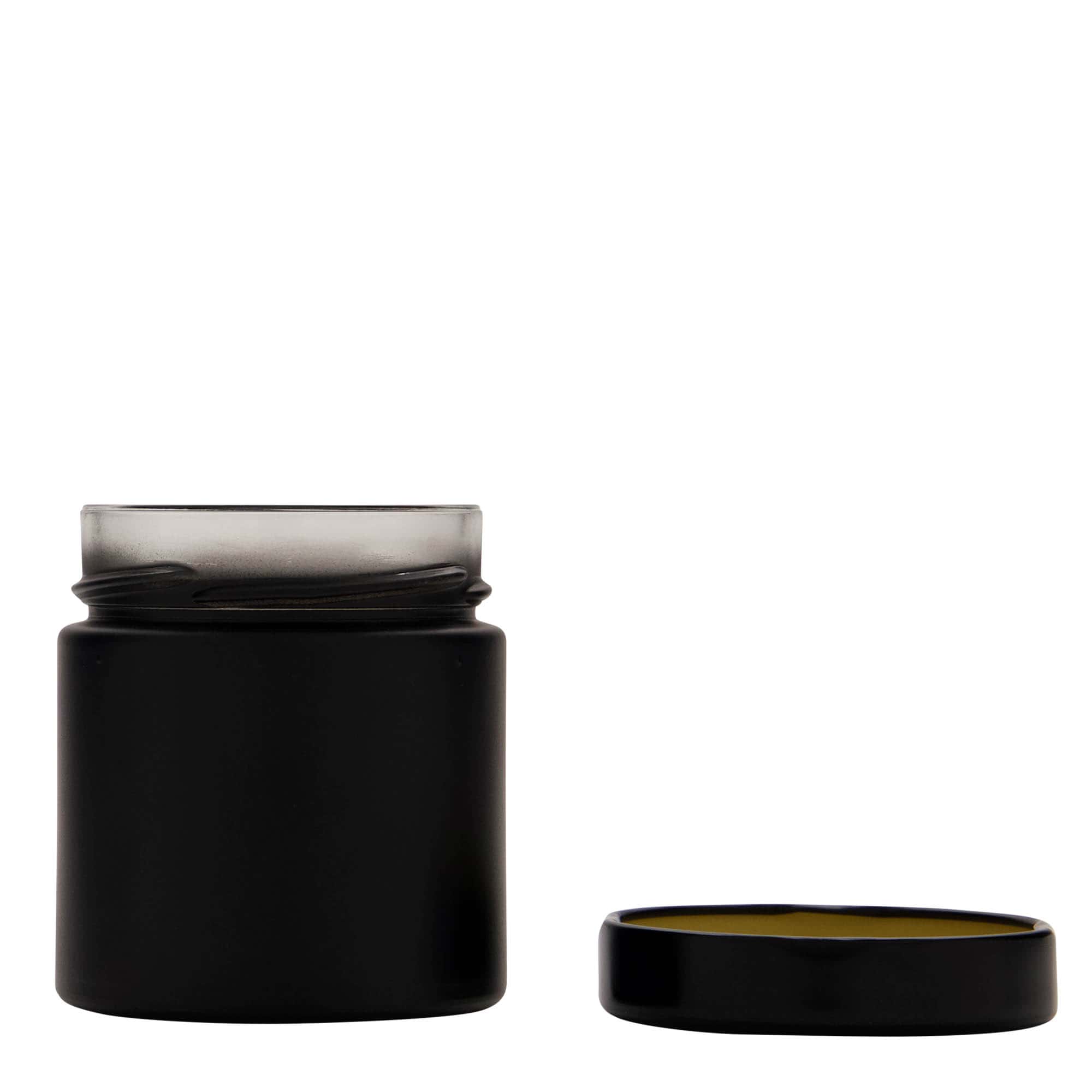 220 ml Vetro tondo 'Aurora', nero, bocca: Deep-Twist-Off (DTO 66)