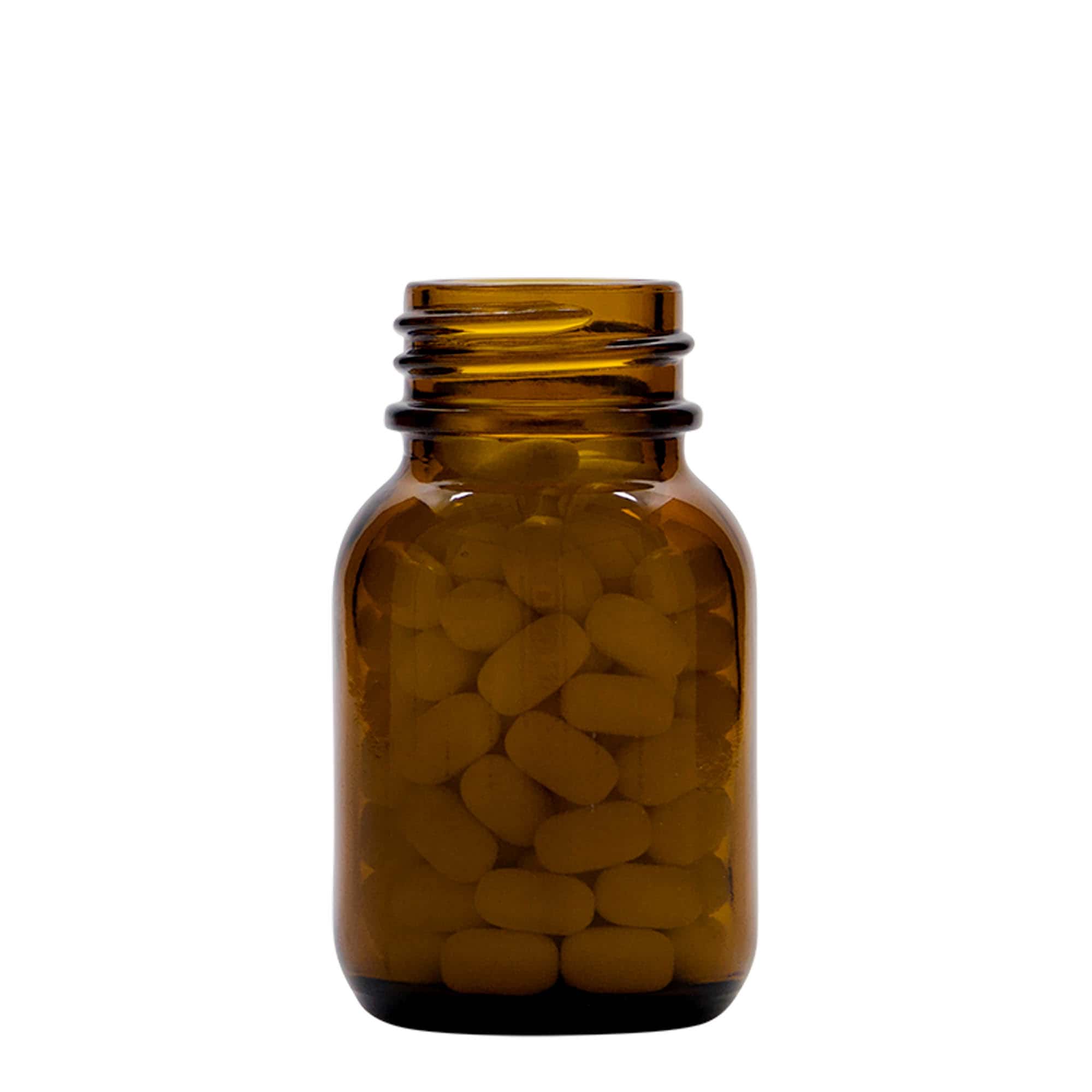 50 ml Vetro a collo largo, marrone, bocca: DIN 32