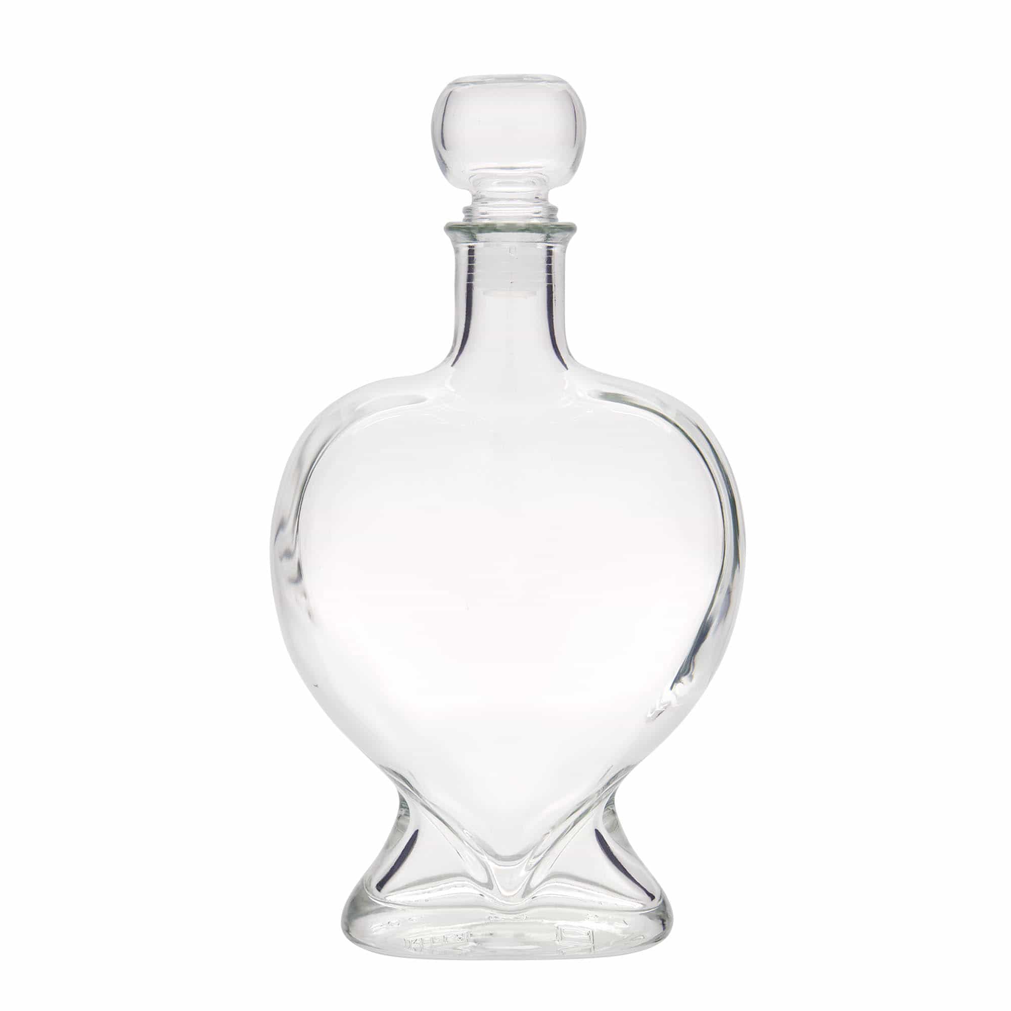 500 ml Bottiglia di vetro 'Cuore', imboccatura: fascetta