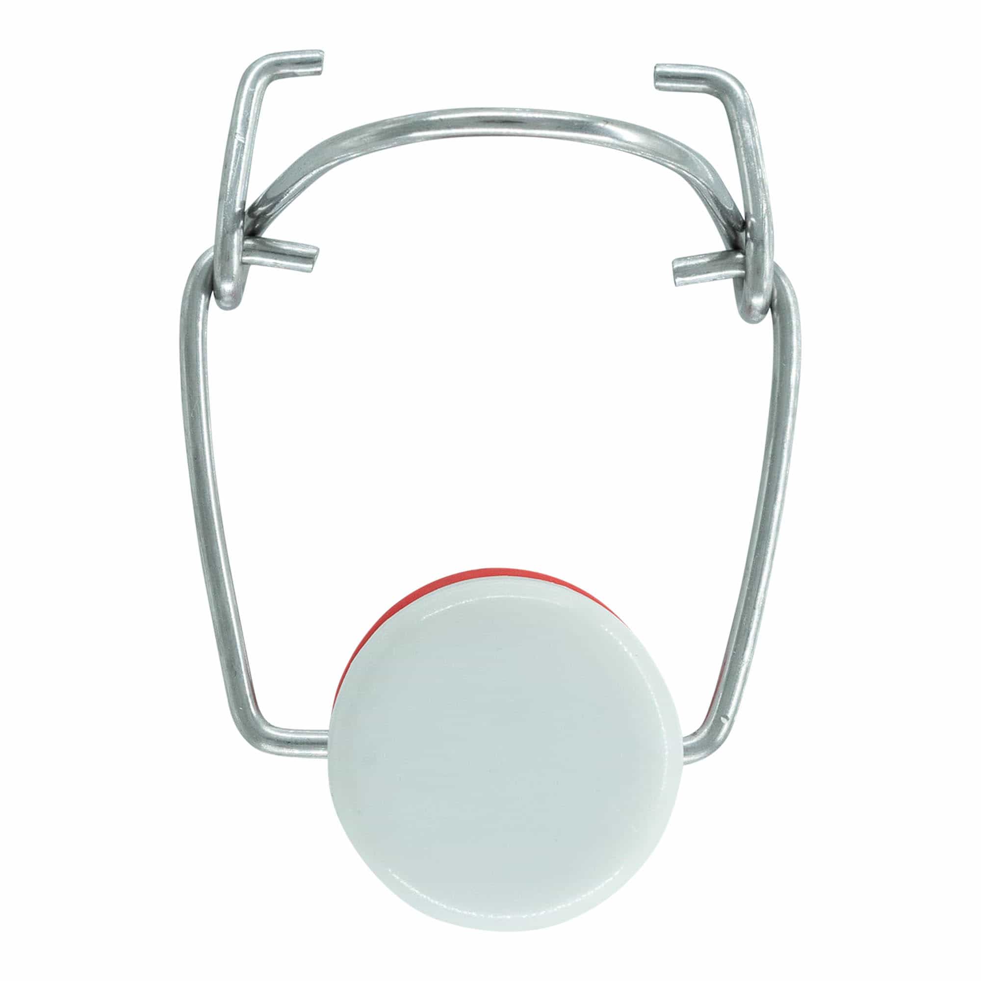 Chiusura a fibbia taglia speciale, plastica, rosso-bianco