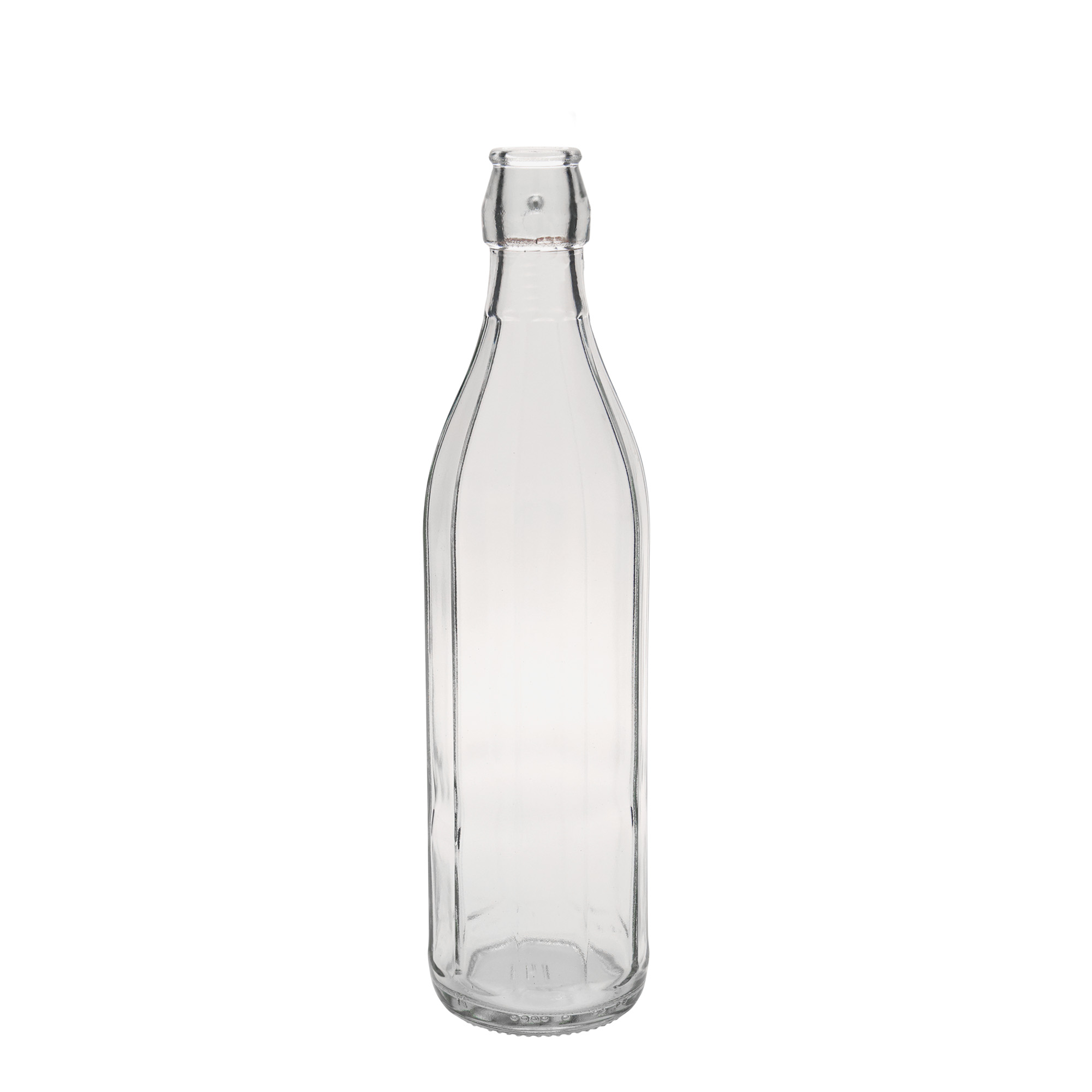 Bottiglia di vetro da 750 ml 'Bravo', a dieci lati, bocca: chiusura a leva Bottiglia di vetro da 750 ml 'Bravo', a dieci lati, bocca: chiusura a leva