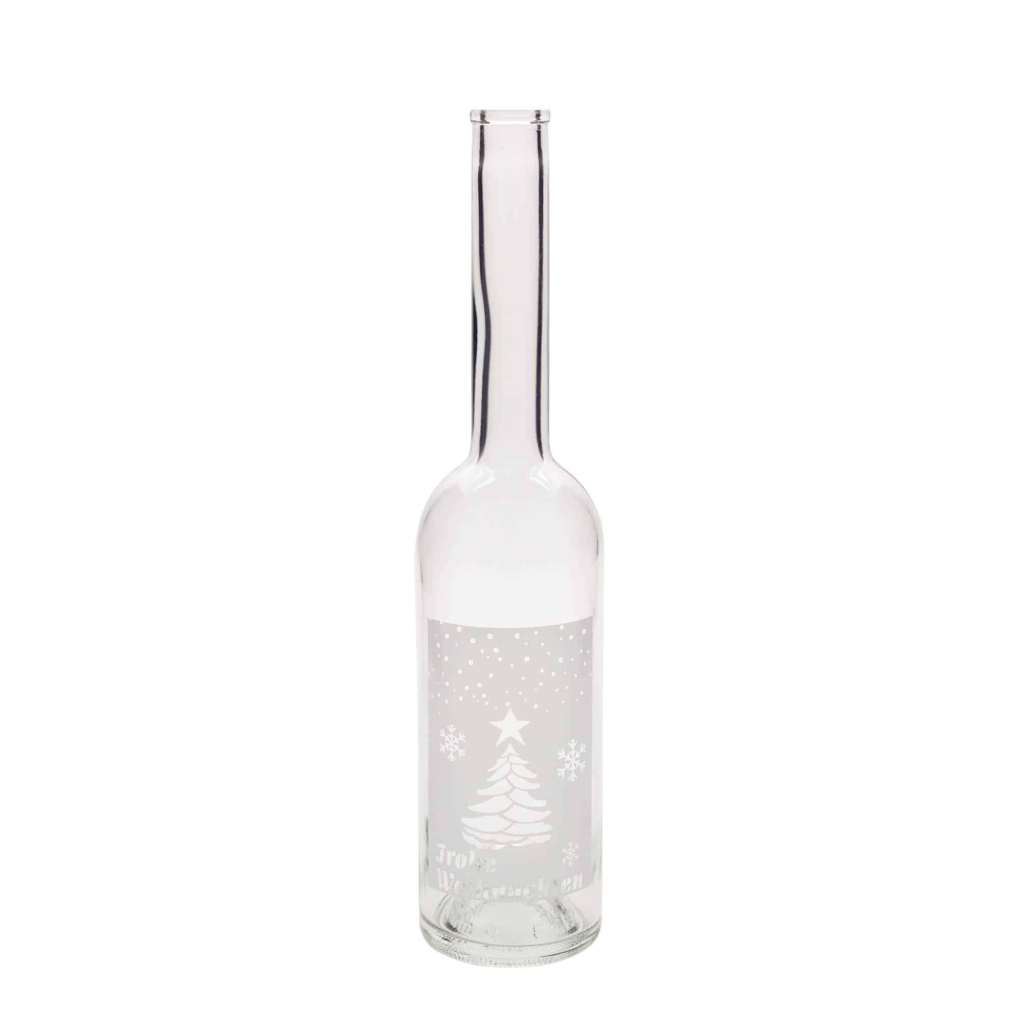 500 ml Bottiglia di vetro 'Opera', motivo: Bianco Natale, imboccatura: fascetta 500 ml Bottiglia di vetro 'Opera', motivo: Bianco Natale, imboccatura: fascetta