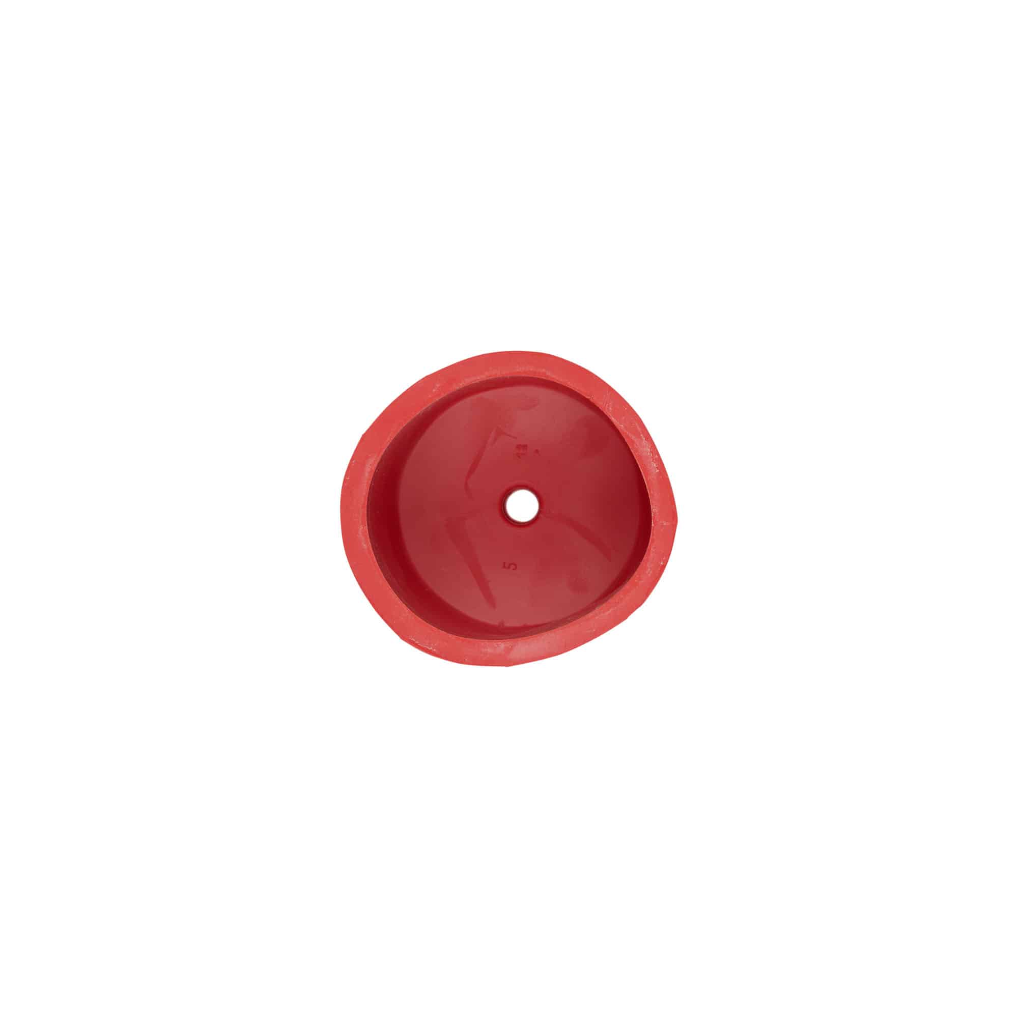 Tappo gorgogliatore N. 5, gomma, rosso