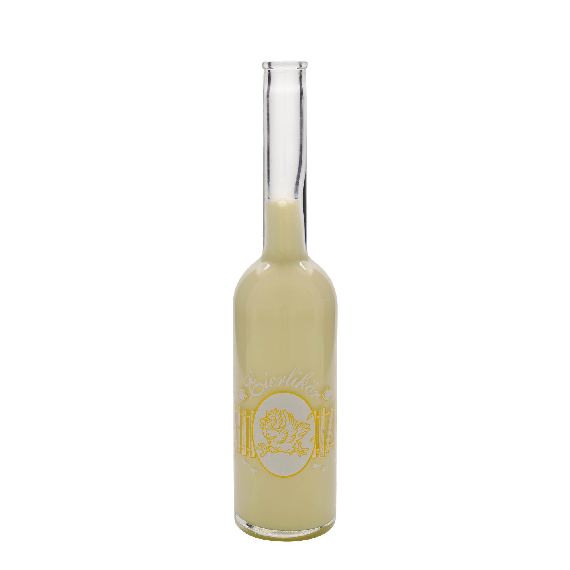 500 ml Bottiglia di vetro 'Opera', motivo: Liquore all'uovo, imboccatura: fascetta
