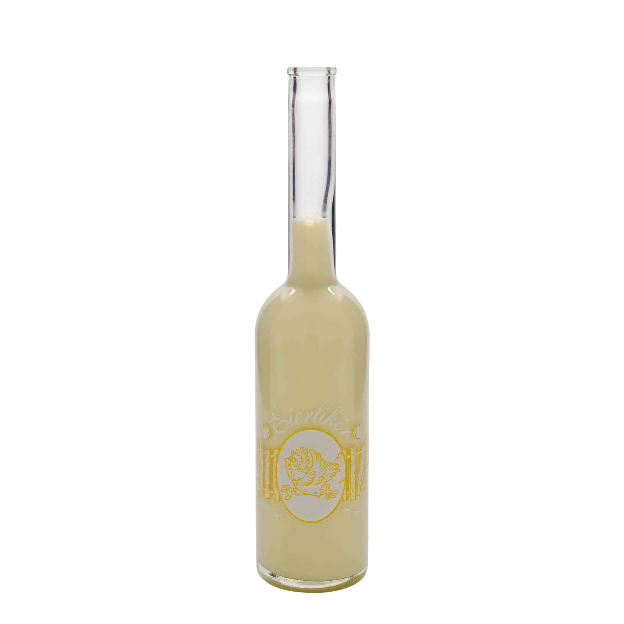 500 ml Bottiglia di vetro 'Opera', motivo: Liquore all'uovo, imboccatura: fascetta