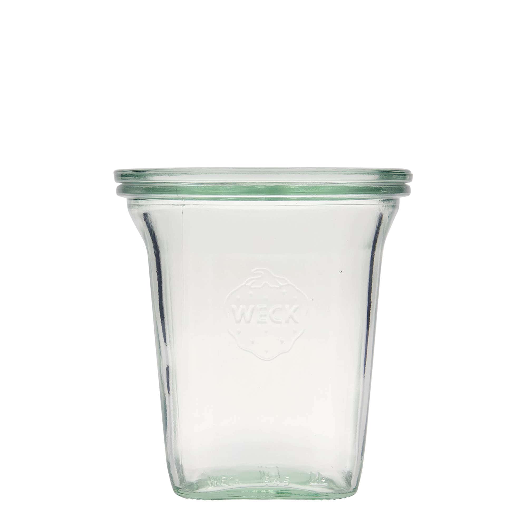 545 ml Vasetto WECK Quadro, vetro, imboccatura: bordo rotondo 545 ml Vasetto WECK Quadro, vetro, imboccatura: bordo rotondo