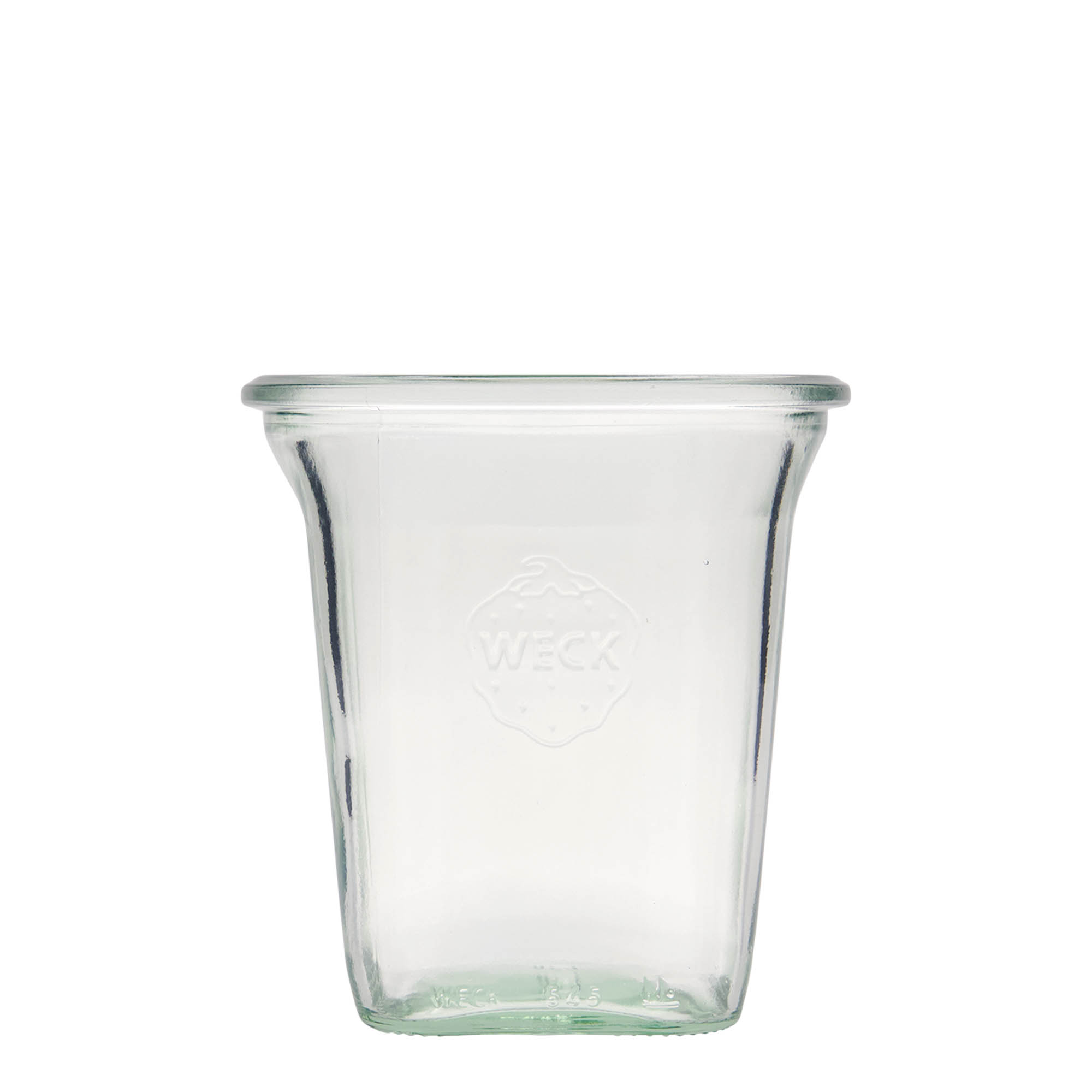 545 ml WECK-Quadroglas, quadrato, apertura: bordo rotondo