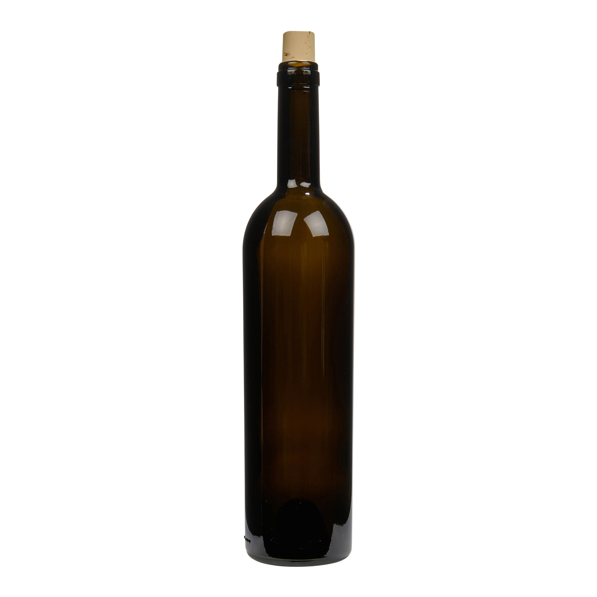 Bottiglia di vino 750 ml 'Liberty', verde antico, bocca: sughero