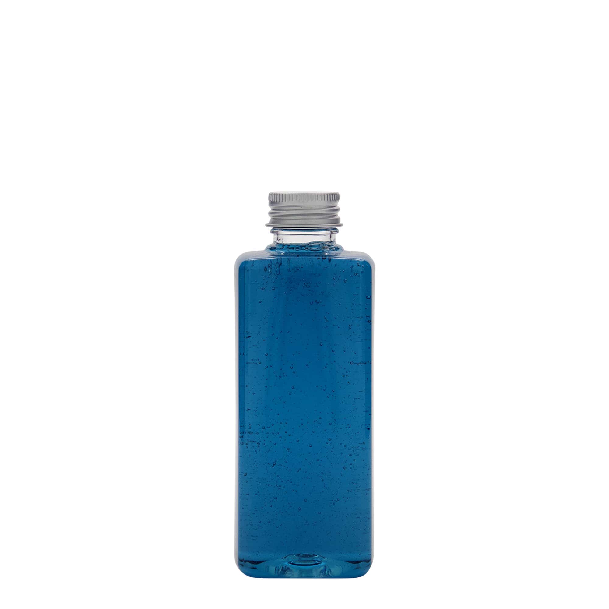 Bottiglia PET da 200 ml 'Karl', quadrata, plastica, bocca: 24/410