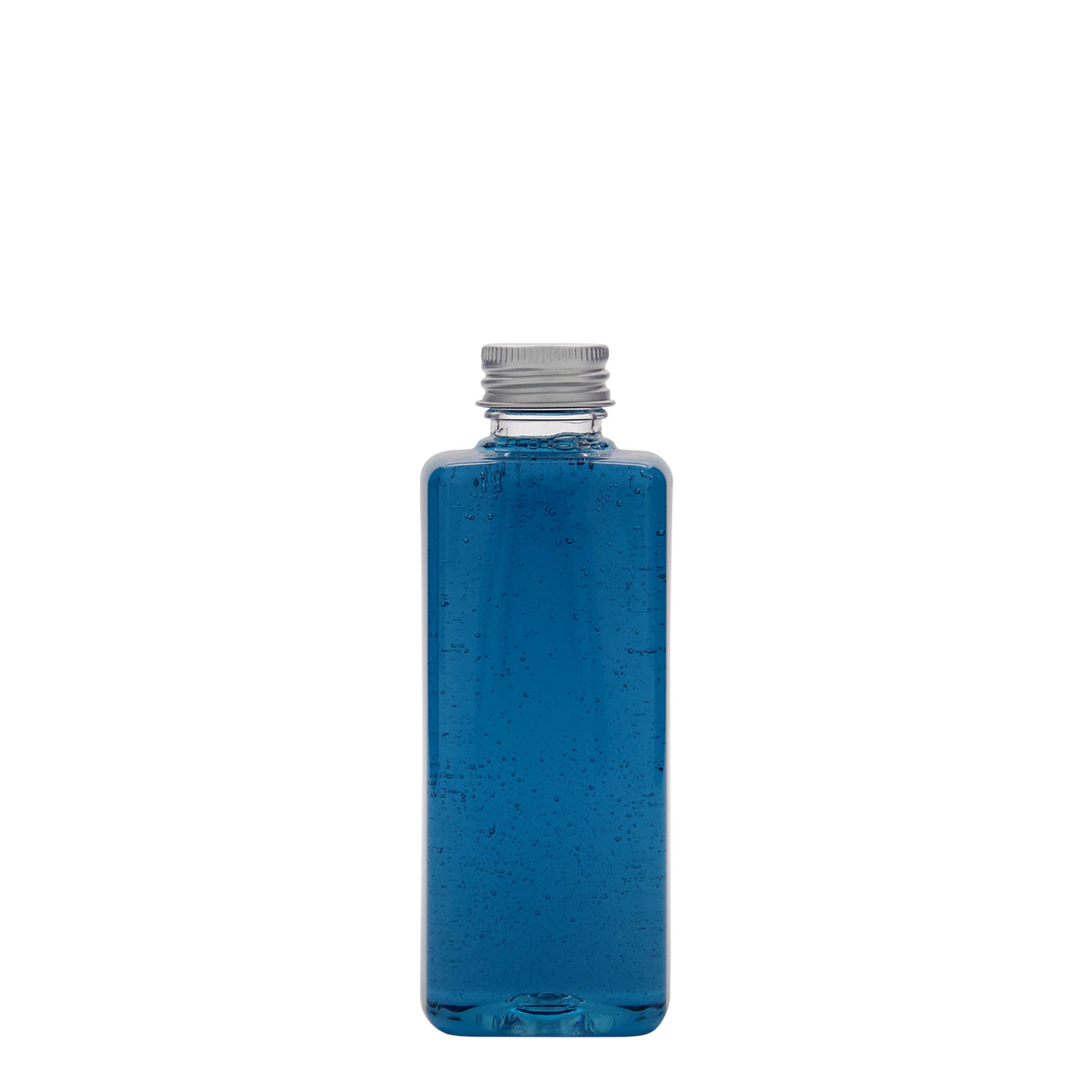 Bottiglia PET da 200 ml 'Karl', quadrata, plastica, bocca: 24/410