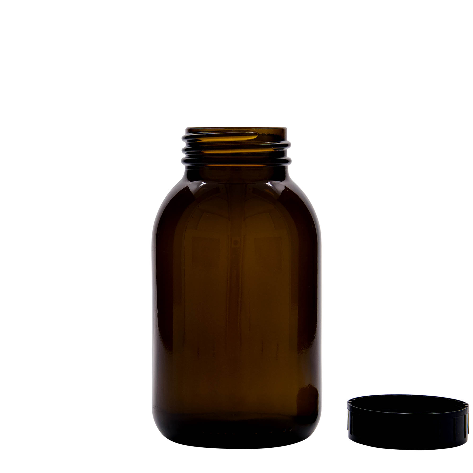 500 ml Vaso a bocca larga, marrone, bocca: DIN 55