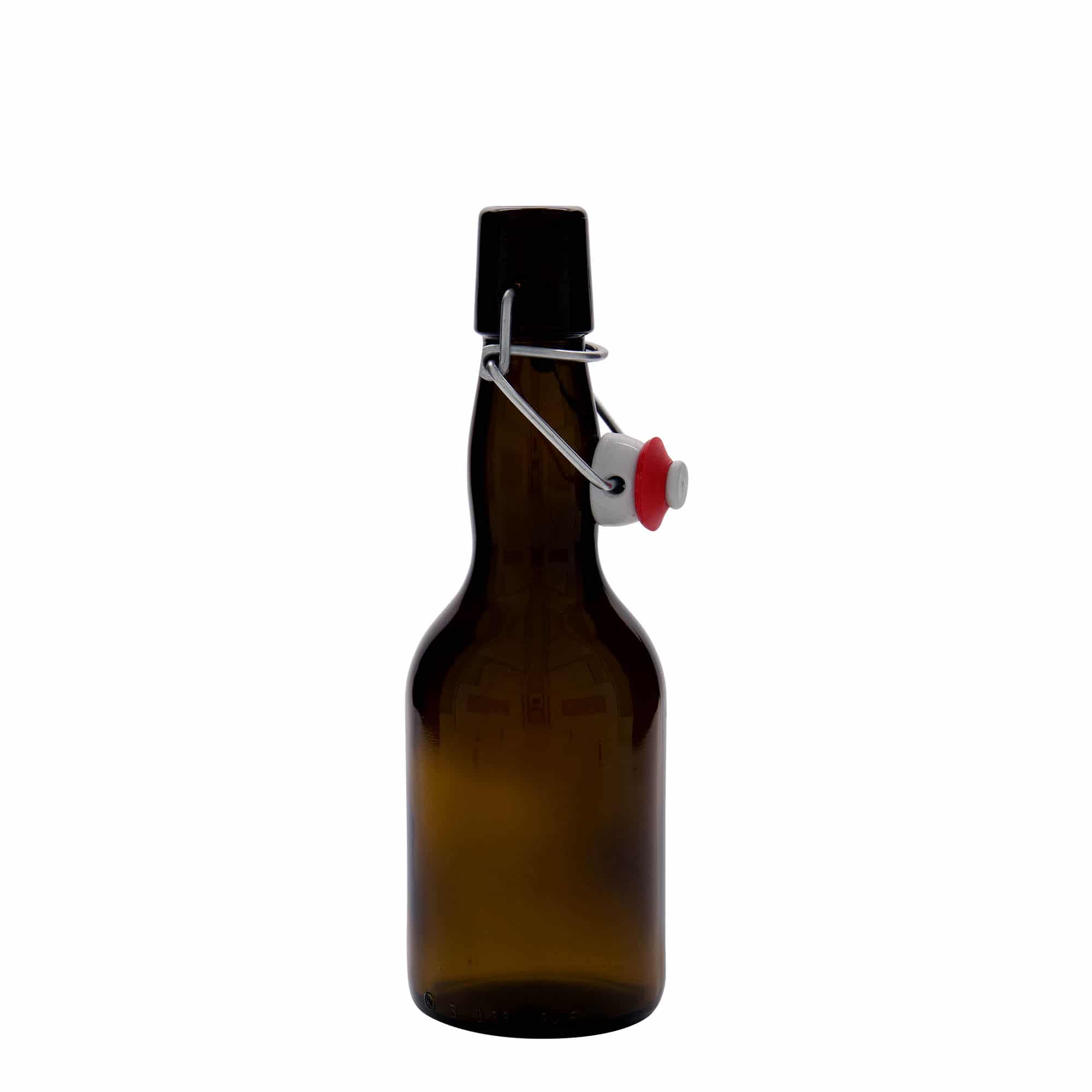 330 ml Bottiglia da birra a collo ondulato, vetro, marrone, imboccatura: tappo meccanico