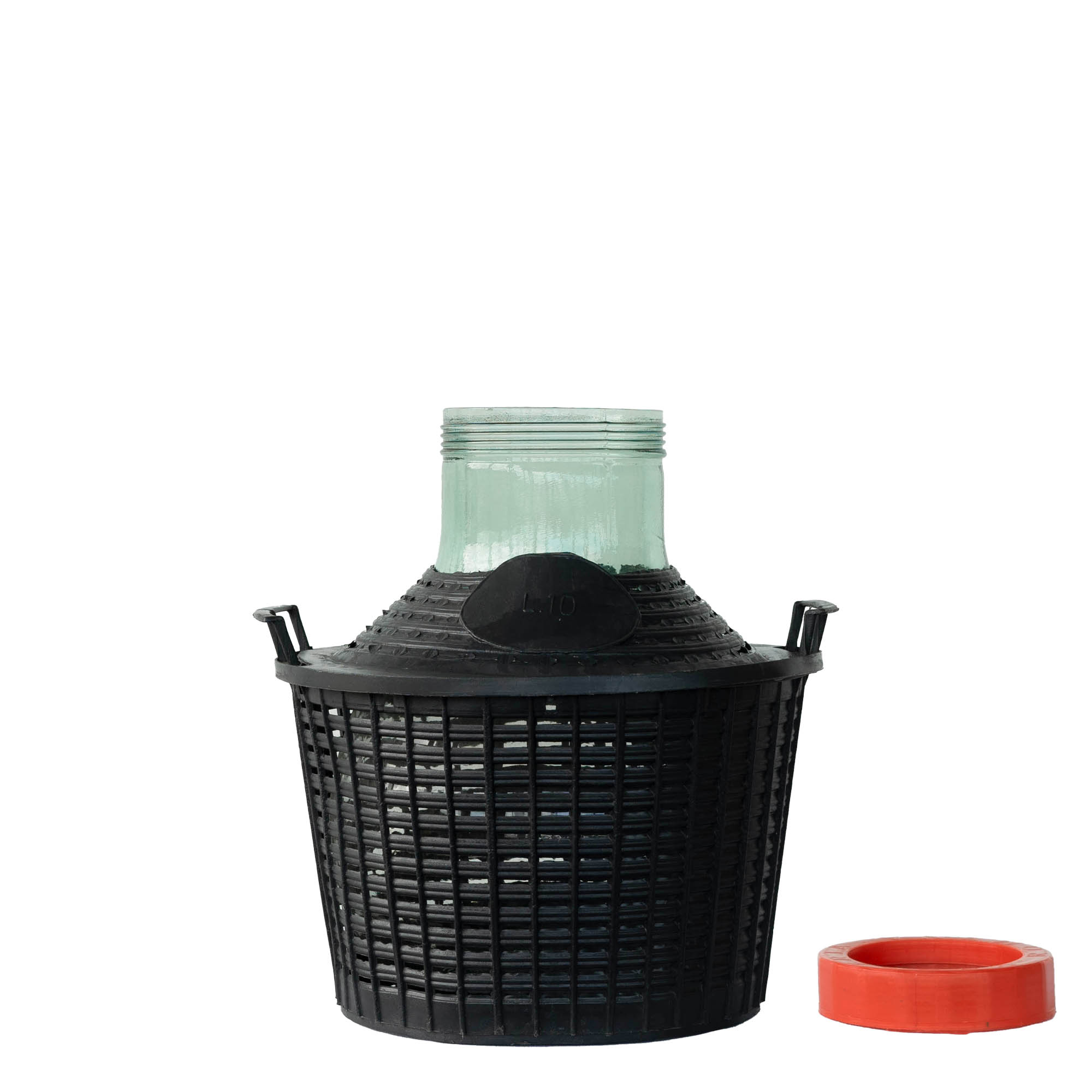 Bombola a palla da 10 l, collo largo, vetro, apertura: chiusura a vite Bombola a palla da 10 l, collo largo, vetro, apertura: chiusura a vite