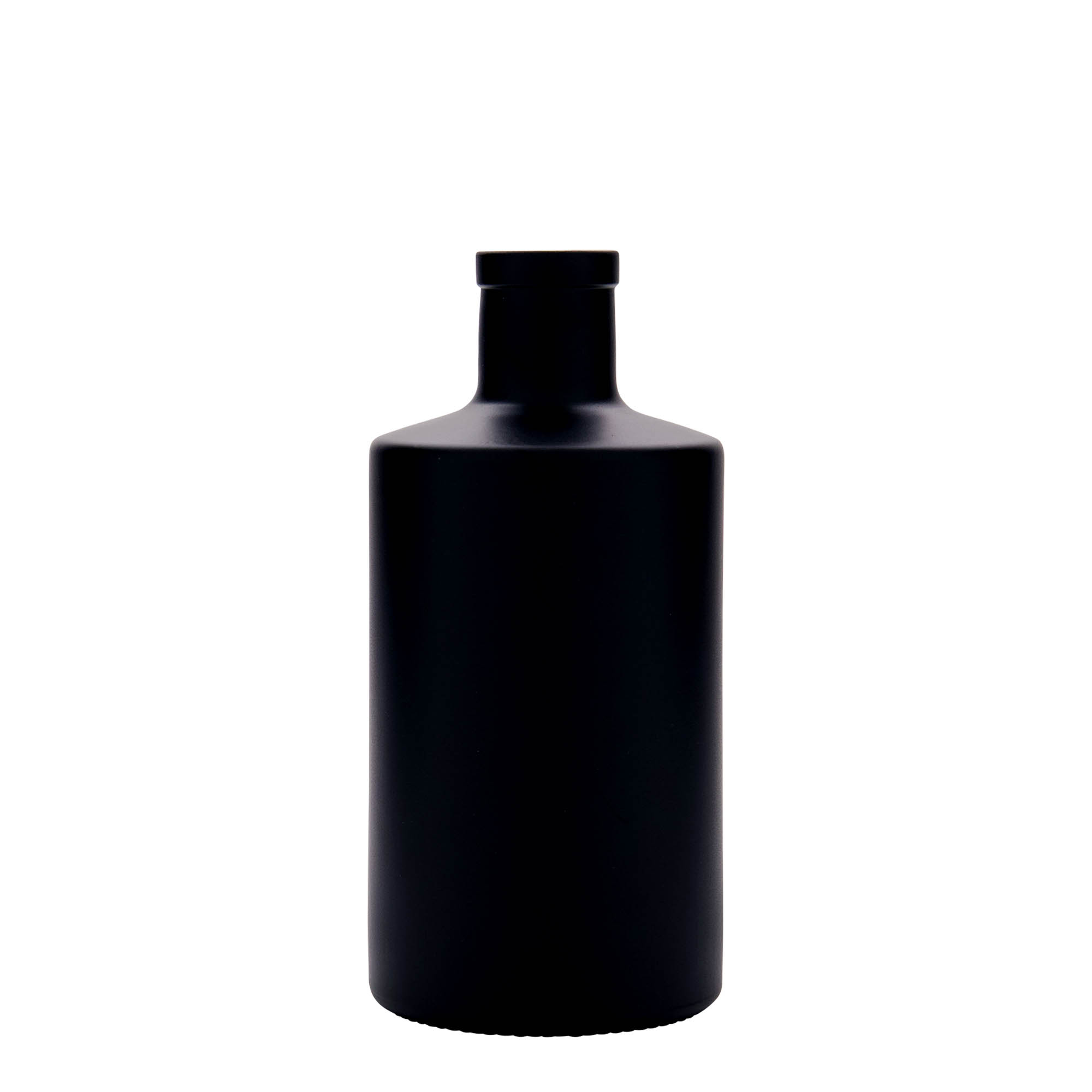 Bottiglia di vetro da 500 ml 'Caroline', nera, bocca: sughero Bottiglia di vetro da 500 ml 'Caroline', nera, bocca: sughero