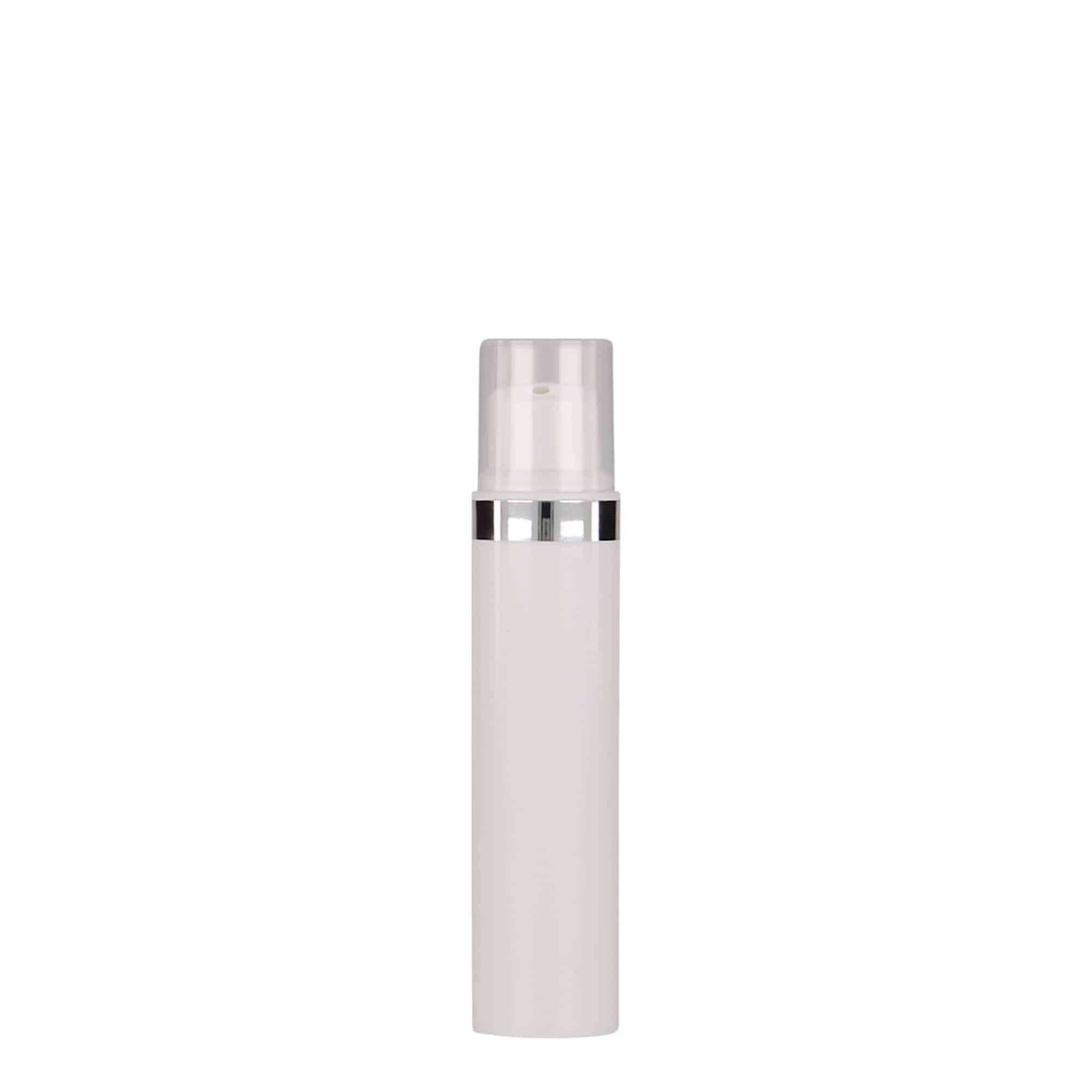 Dispenser airless 15 ml 'Nano', plastica PP, bianco