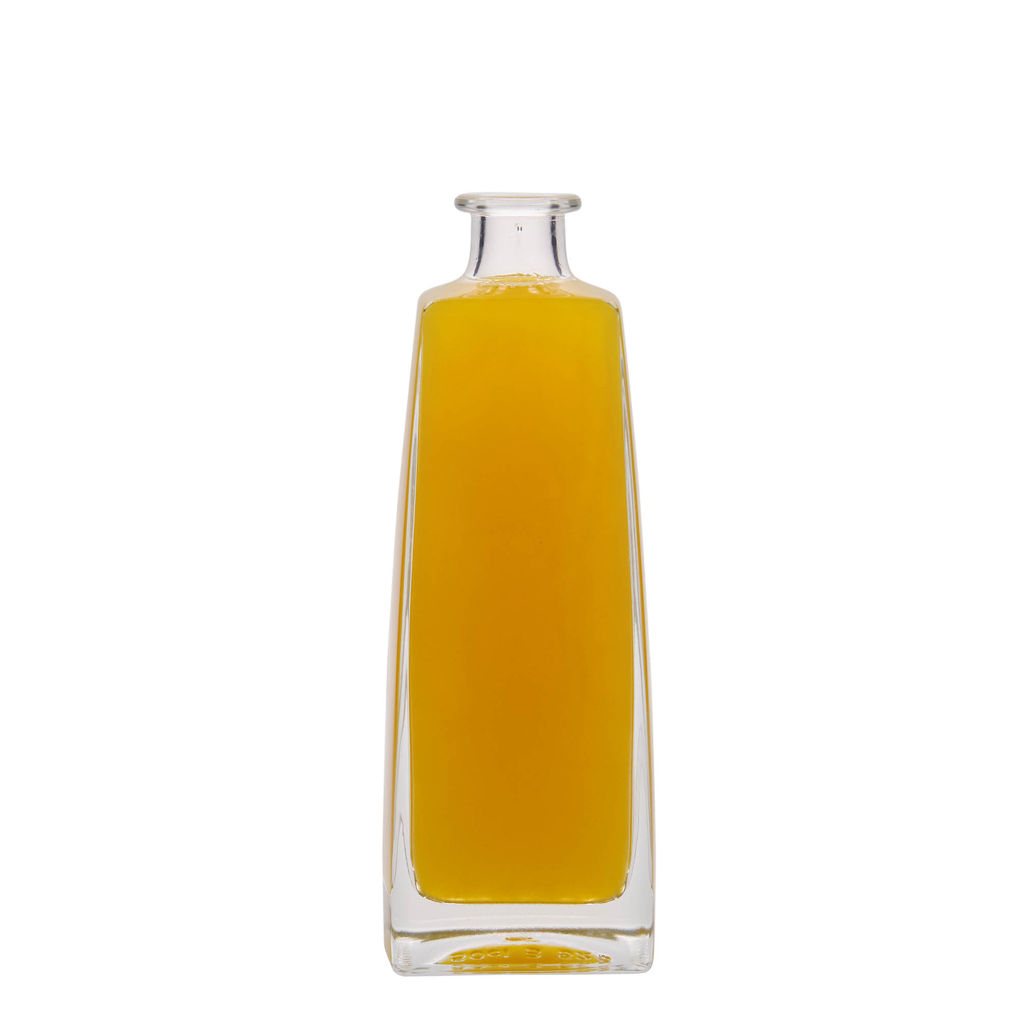 Bottiglia di vetro da 500 ml 'Timmy', rettangolare, bocca: sughero Bottiglia di vetro da 500 ml 'Timmy', rettangolare, bocca: sughero
