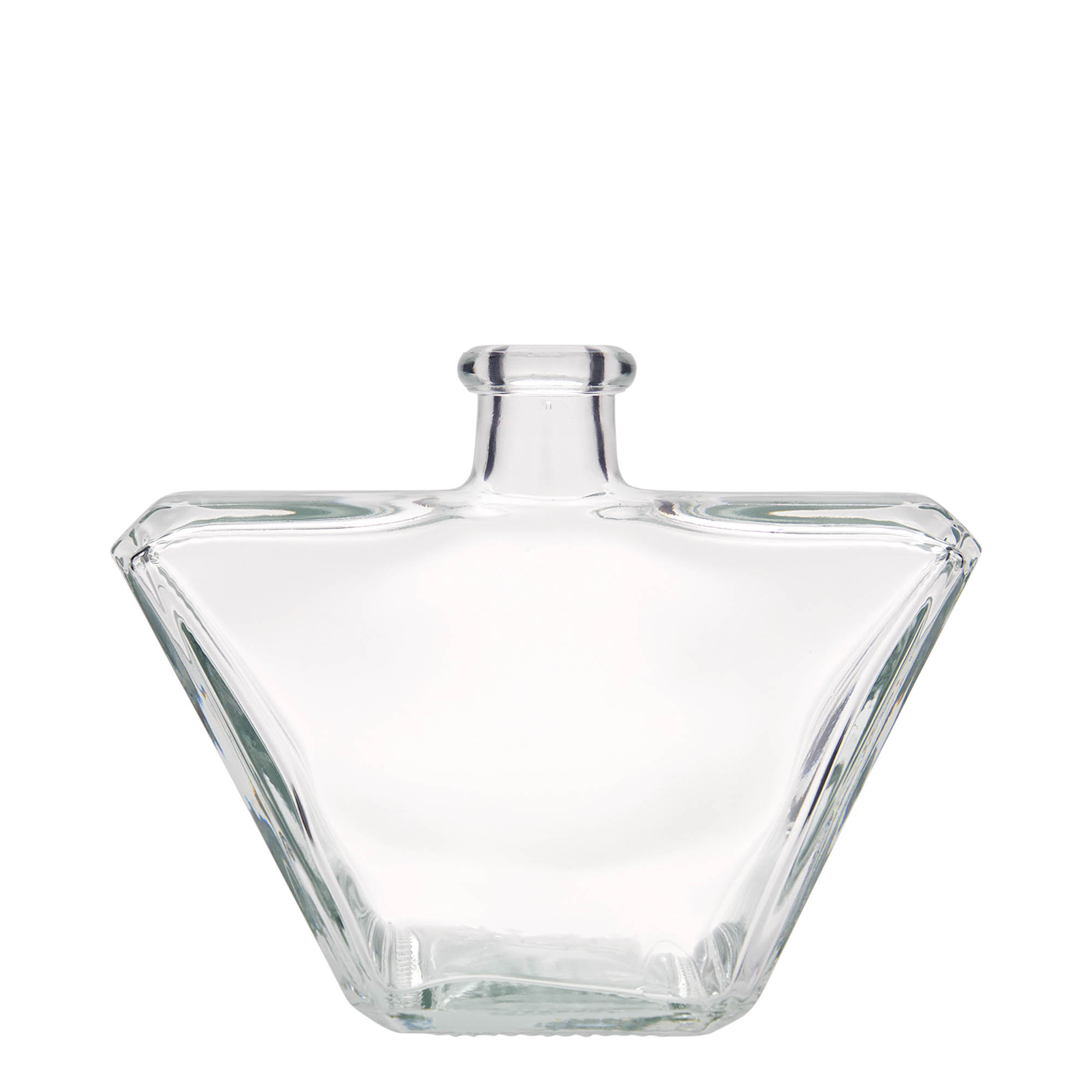 Bottiglia di vetro da 500 ml 'Charly', rettangolare, bocca: sughero Bottiglia di vetro da 500 ml 'Charly', rettangolare, bocca: sughero